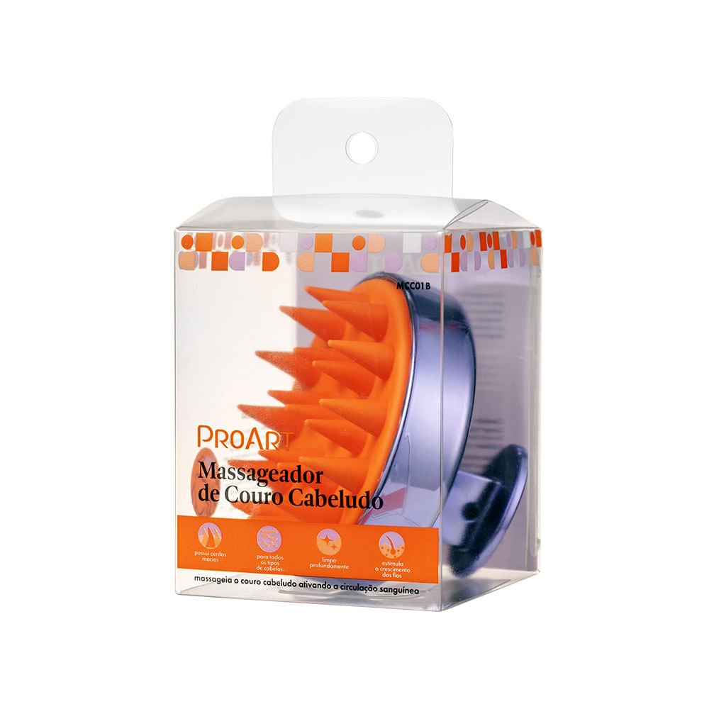 Massageador de Couro Cabeludo - Proart Laranja 3