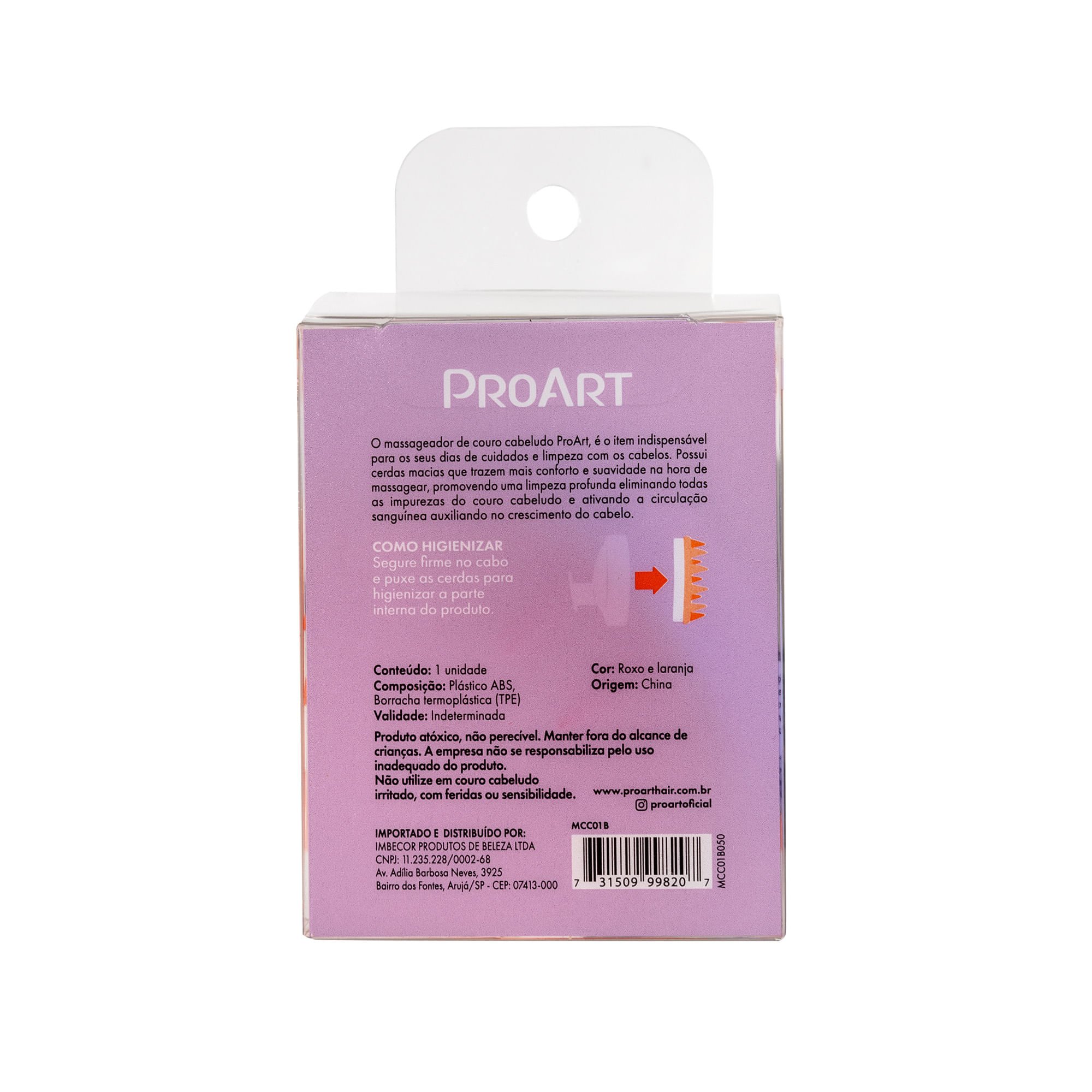 Massageador de Couro Cabeludo - Proart Laranja 5