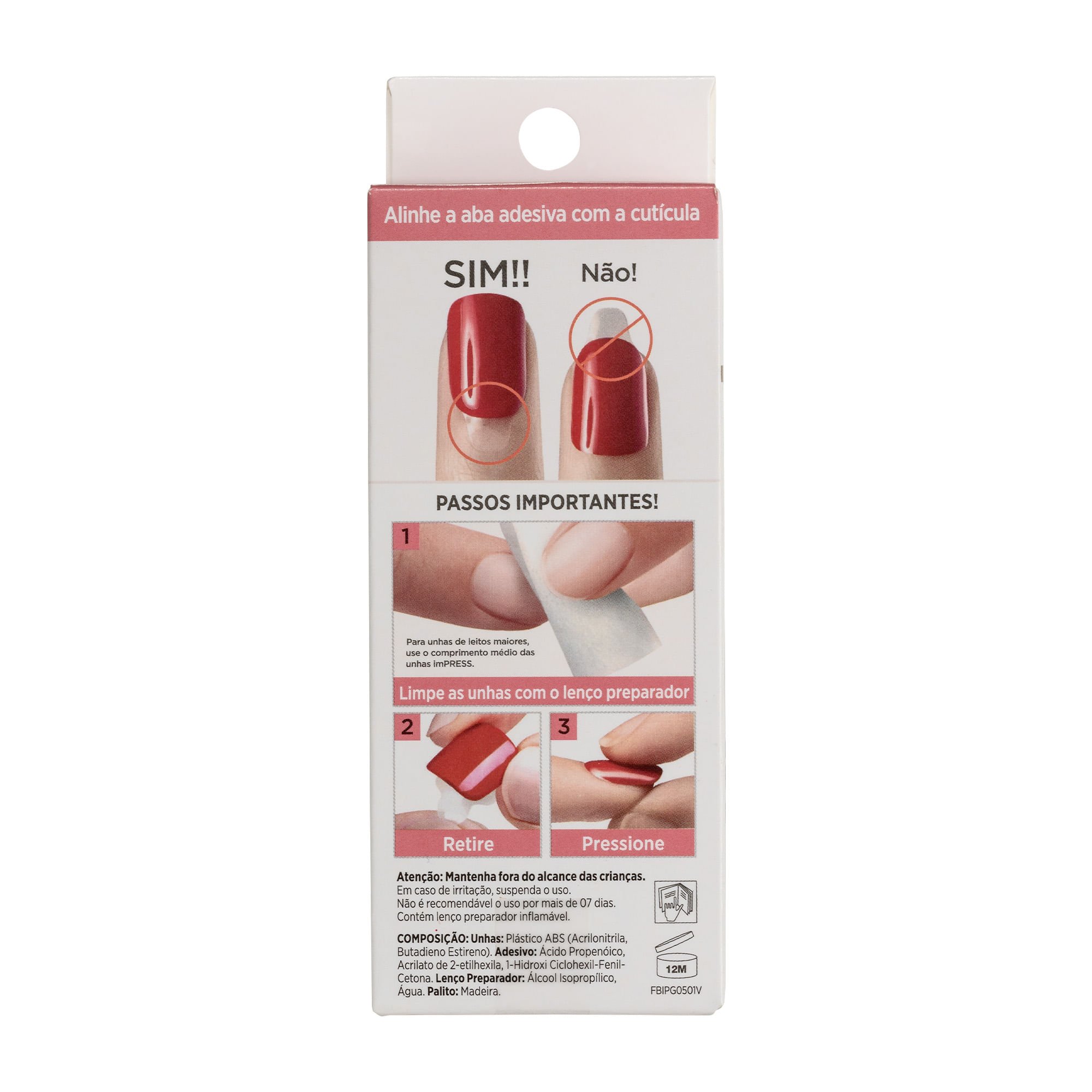 Unha Postiça Autocolante imPress curta Summer Love - Kiss New York Summer Love 6