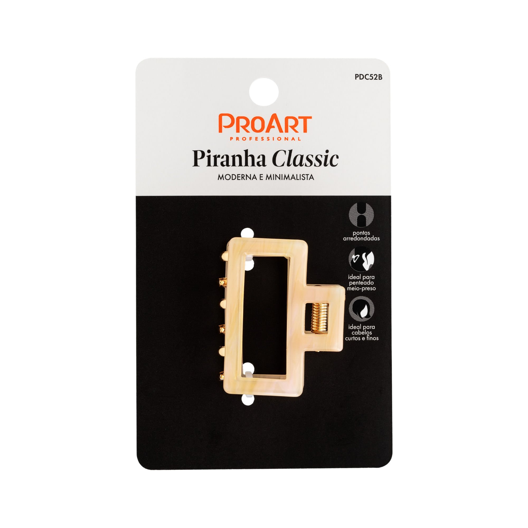 Piranha de Cabelo Classic Branca - ProArt Bege 5