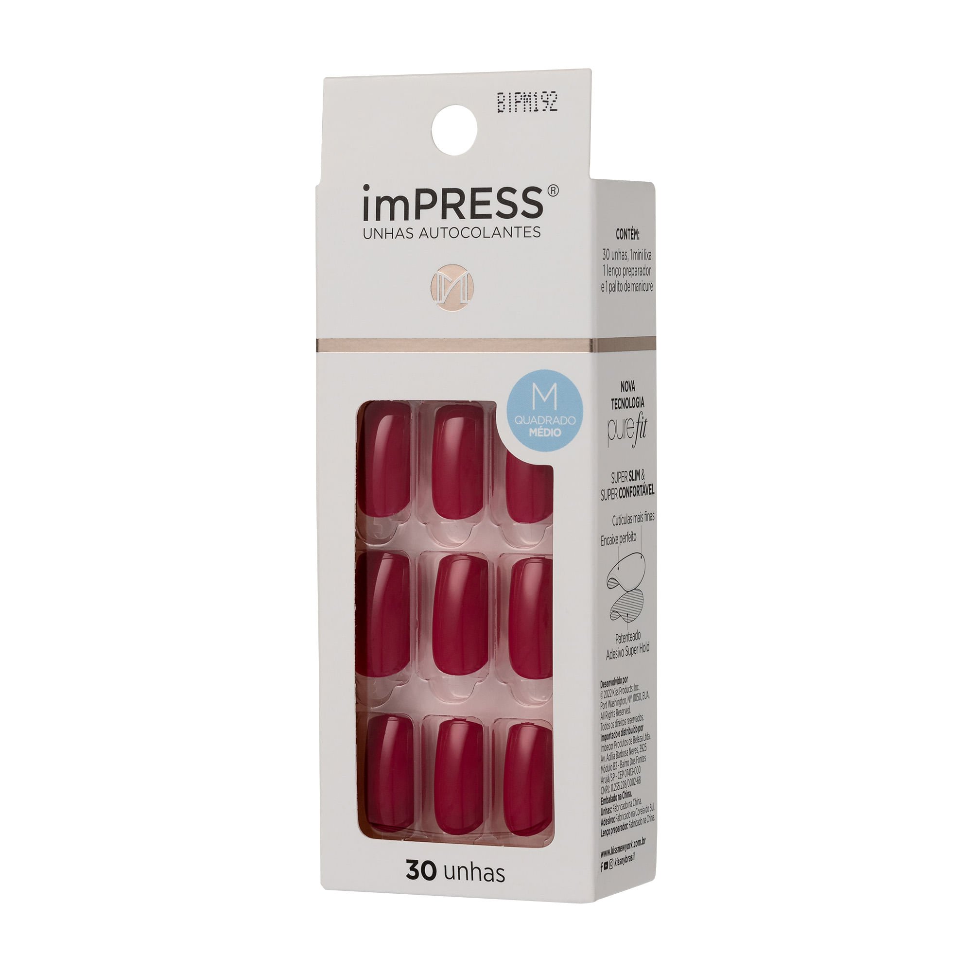 Unha Postiça Autocolante imPress média Bittersweet - Kiss New York ÚNICO 5