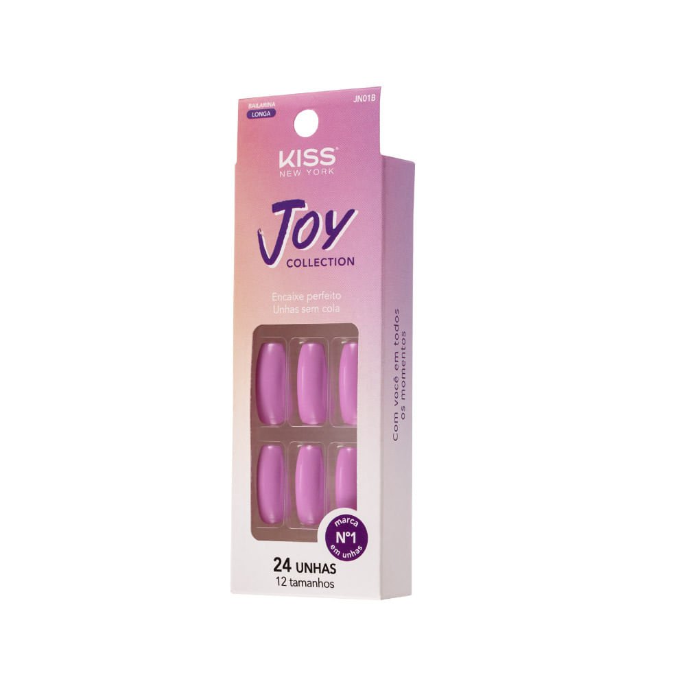 Unha Postiça Joy Collection Real Pink - Kiss New York ÚNICO 6
