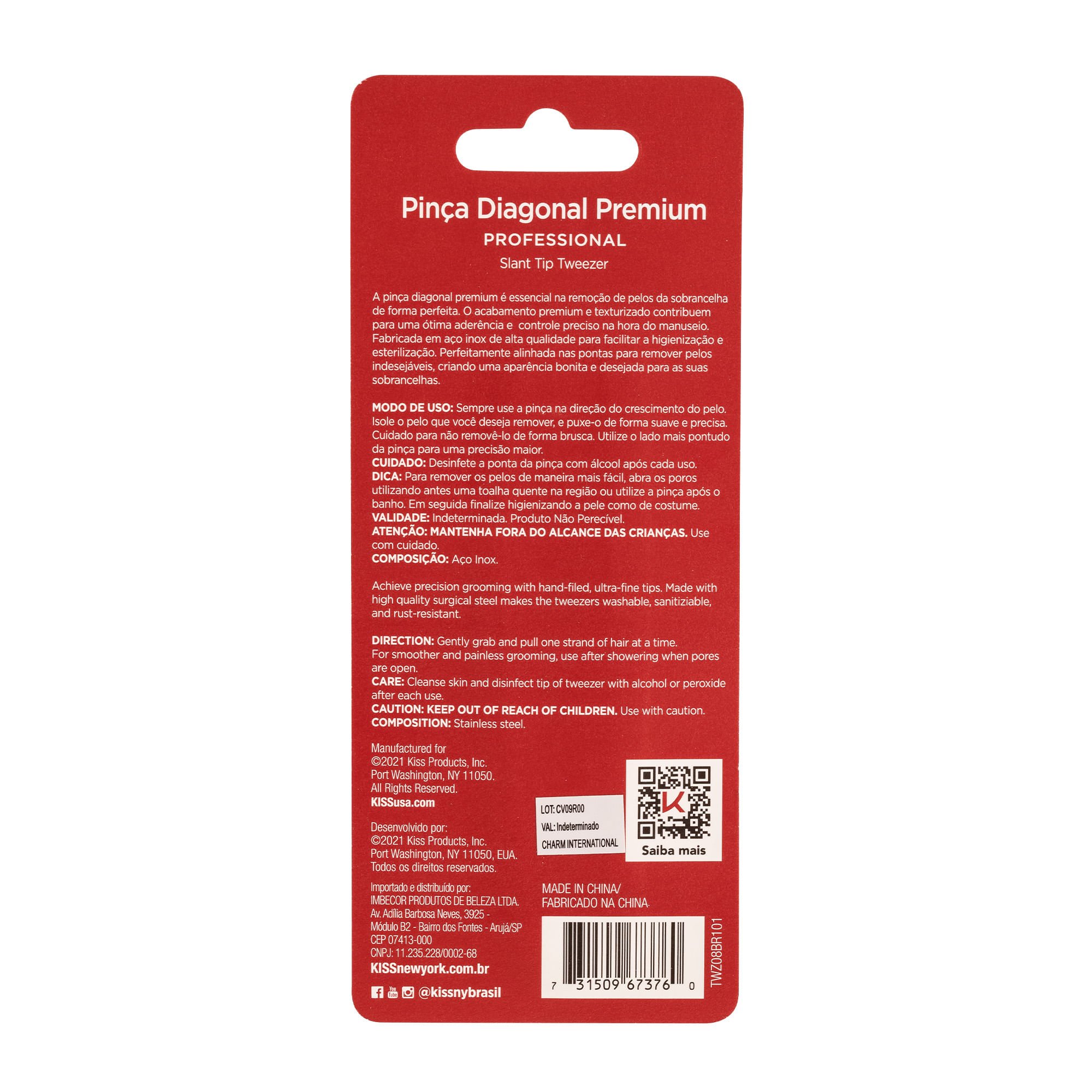 Pinça Ponta Diagonal Premium - Kiss New York ÚNICO 4