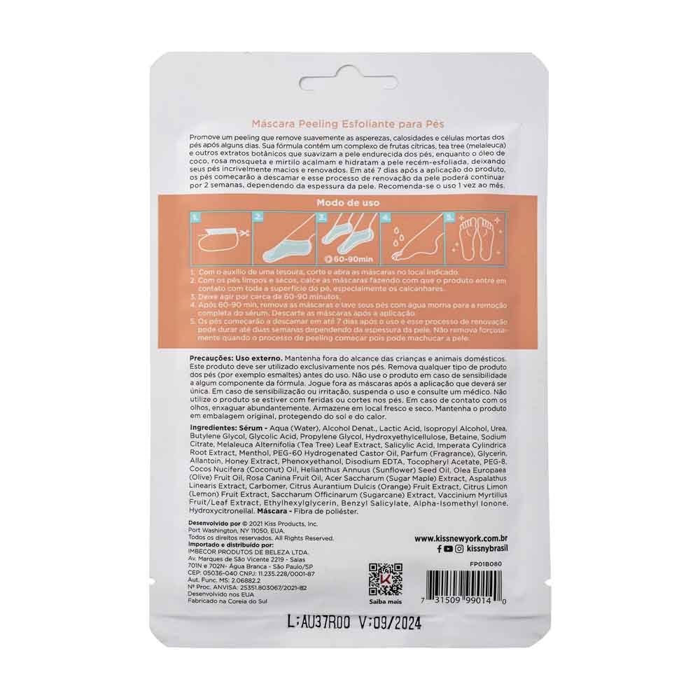 Máscara Peeling Esfoliante para os Pés - Kiss New York ÚNICO 4