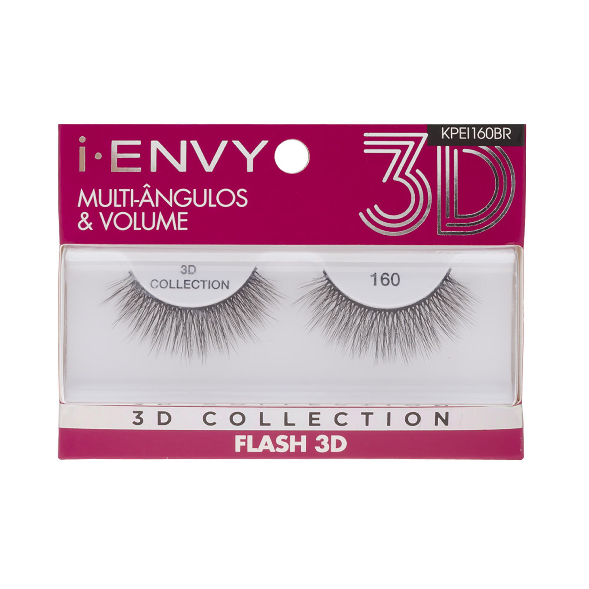 Cílios Postiços 3D Collection i-Envy Flash 160 - Kiss New York Preto 1