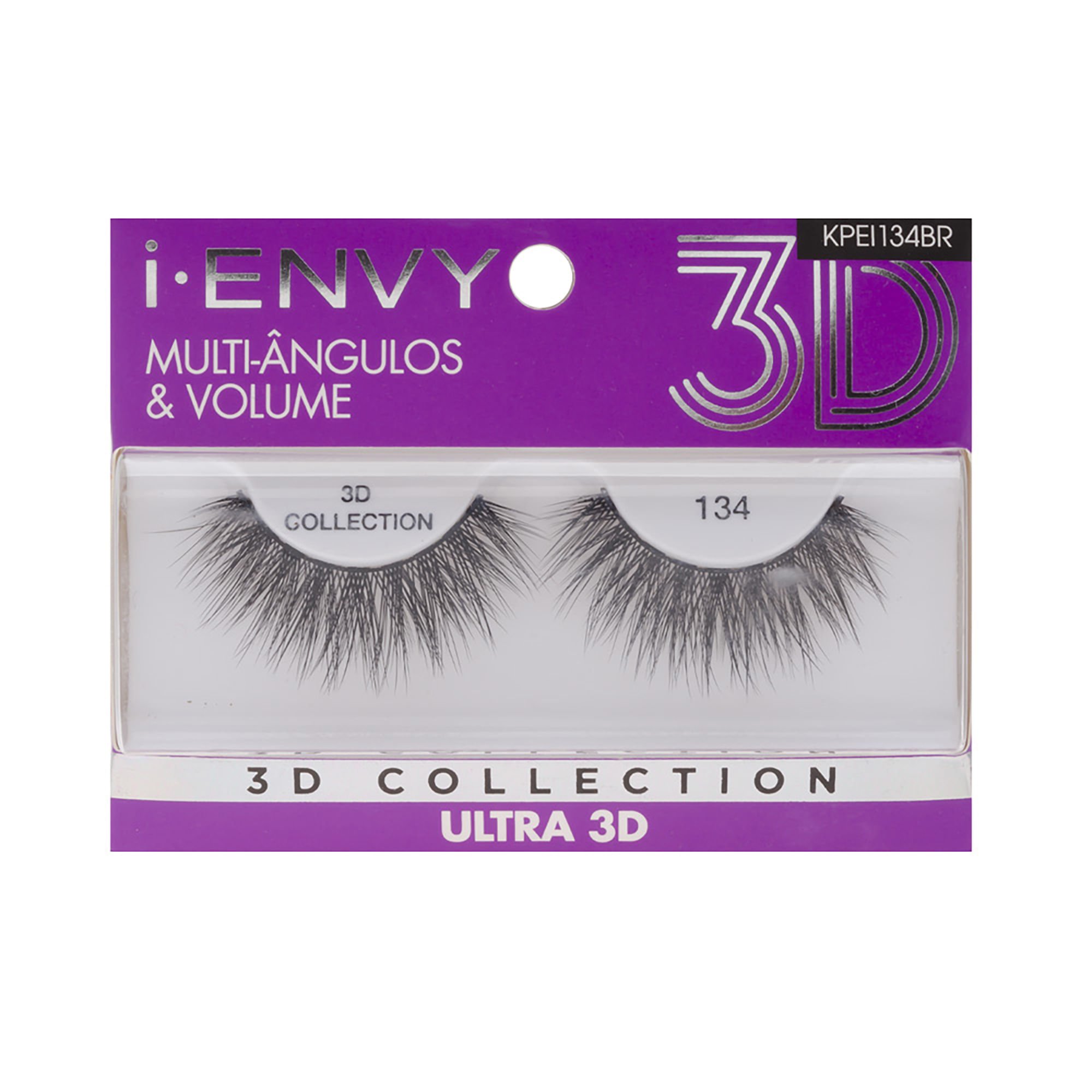 Cílios Postiços 3D Collection i-Envy Ultra 134 - Kiss New York Preto 1