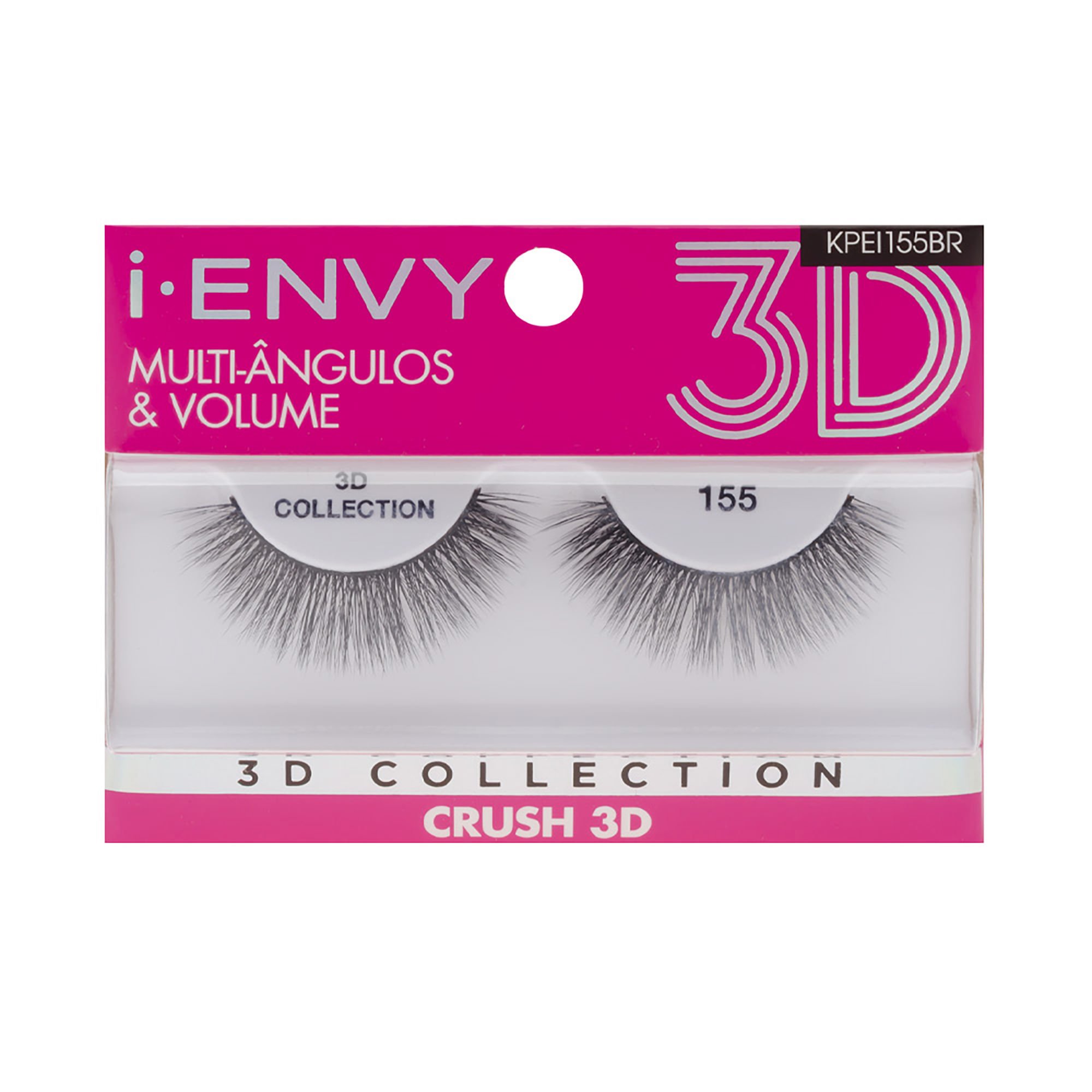 Cílios Postiços 3D Collection i-Envy Crush 155 - Kiss New York Preto 1