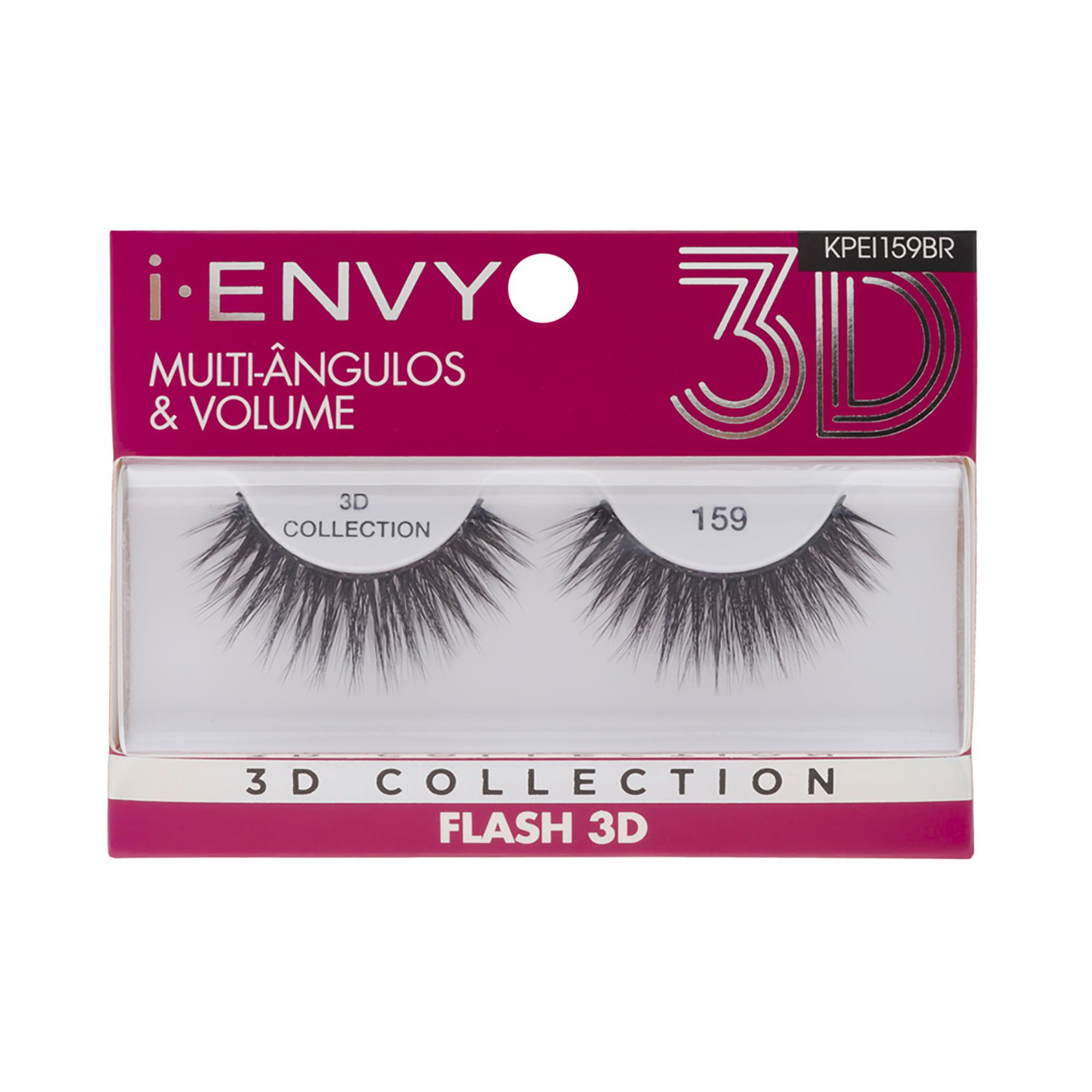 Cílios Postiços 3D Collection i-Envy Flash 159 - Kiss New York Preto 1