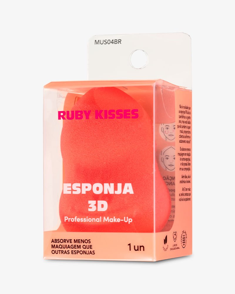 Esponja de Maquiagem 3D - Ruby Kisses Laranja 1