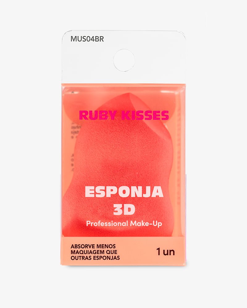 Esponja de Maquiagem 3D - Ruby Kisses Laranja 3
