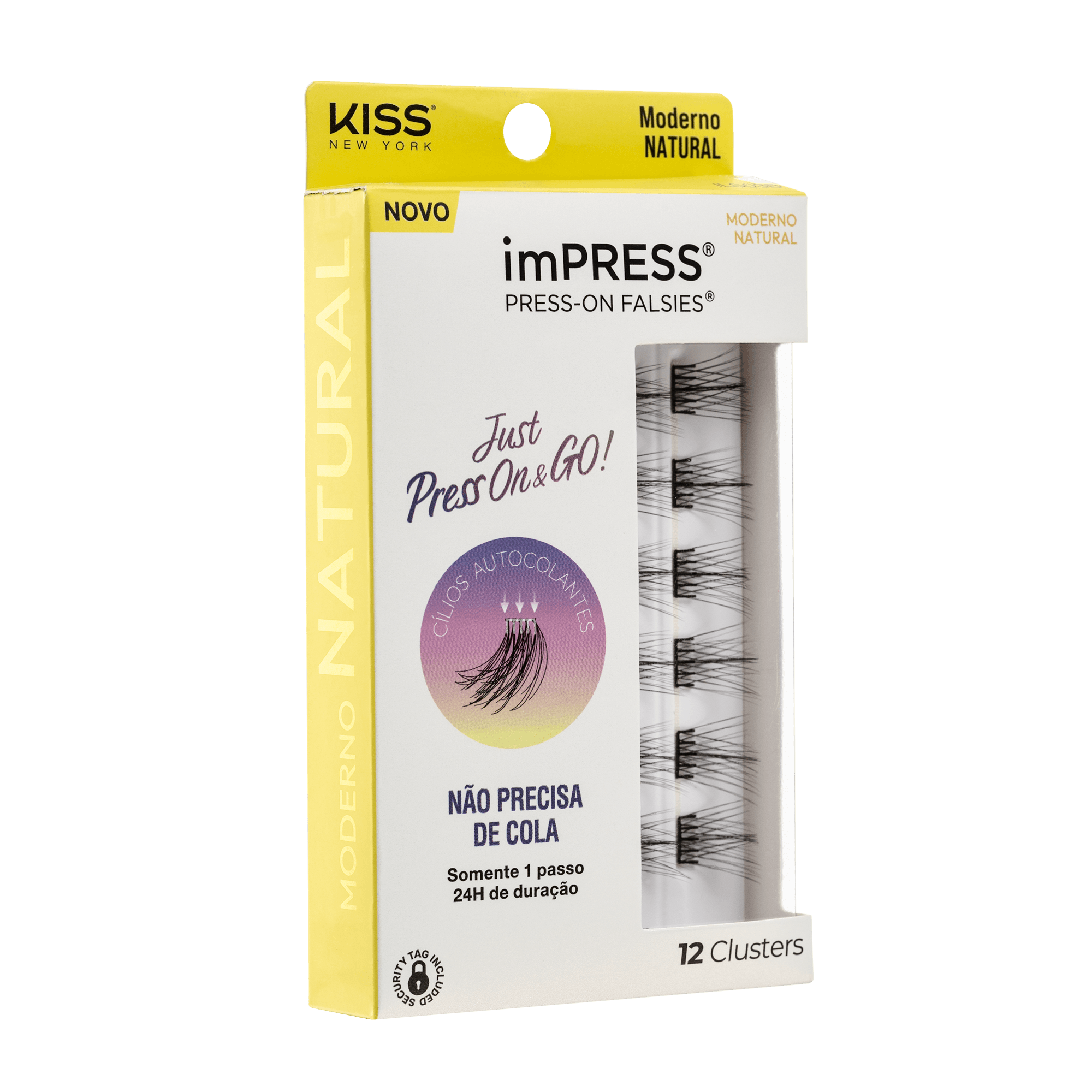 Cílios Postiços imPRESS Mini REFIL Moderno Natural - Kiss New York Preto 2
