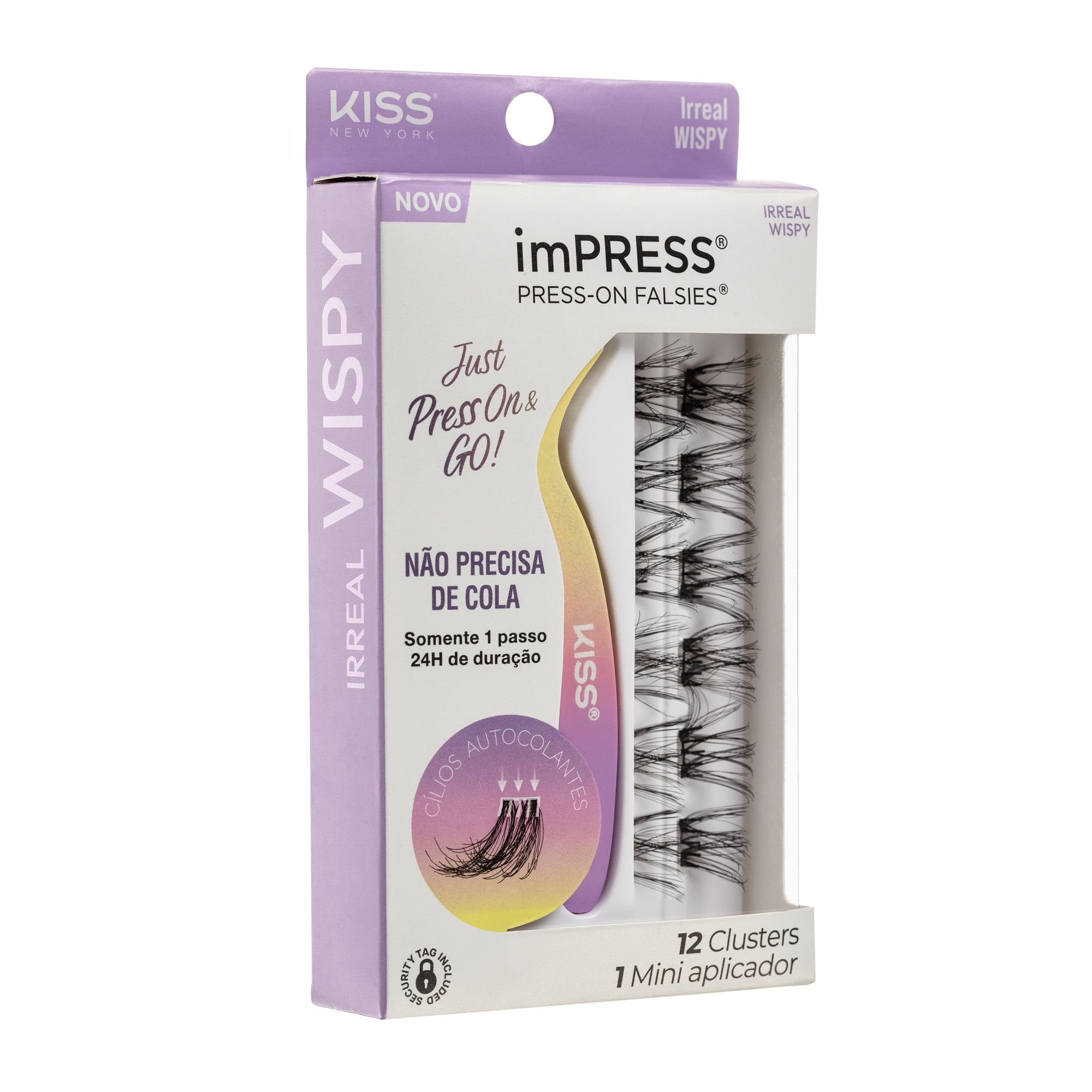 Cílios Postiços imPRESS Mini KIT Irreal Wispy - Kiss New York Preto 2
