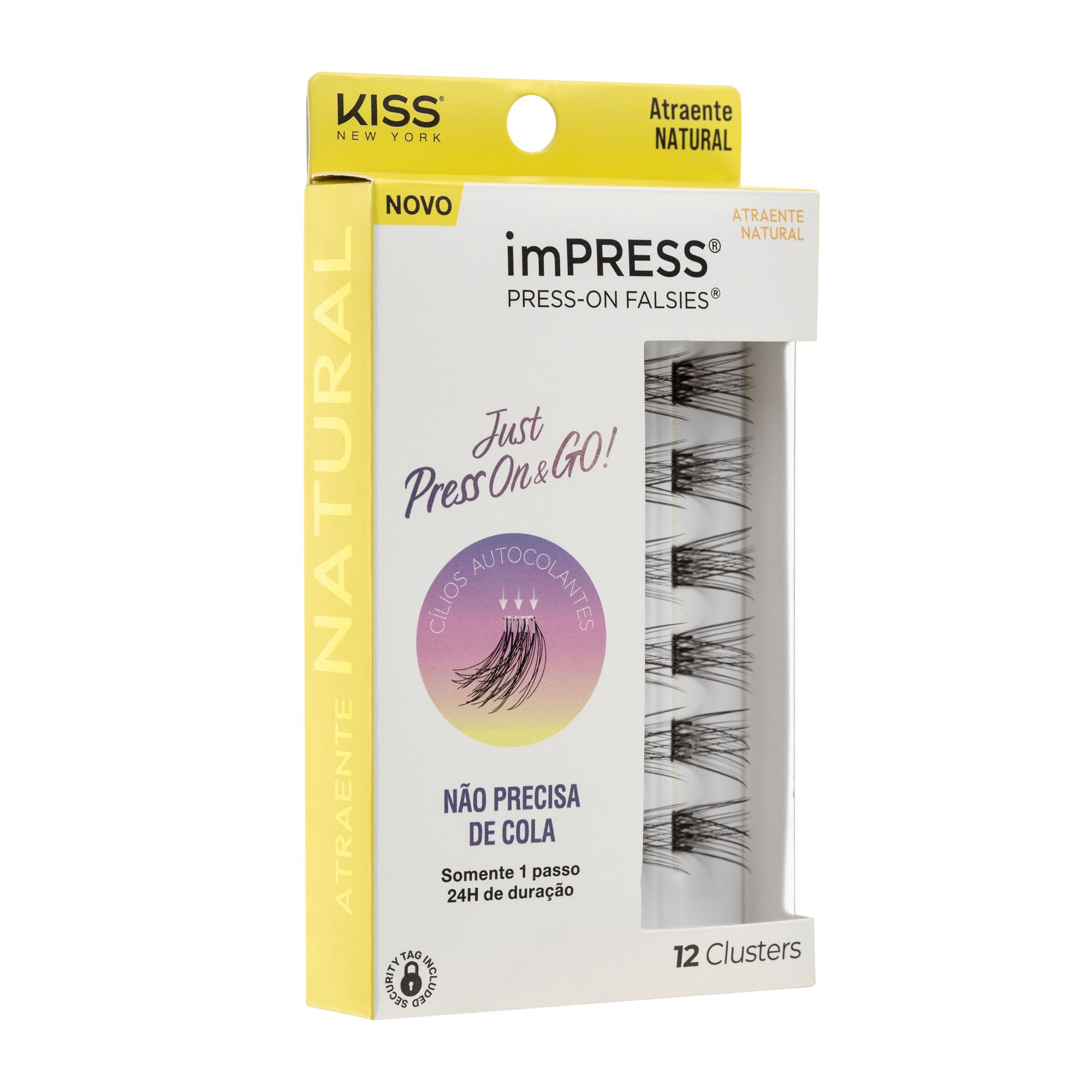 Cílios Postiços imPRESS Mini REFIL Atraente Natural - Kiss New York Preto 2