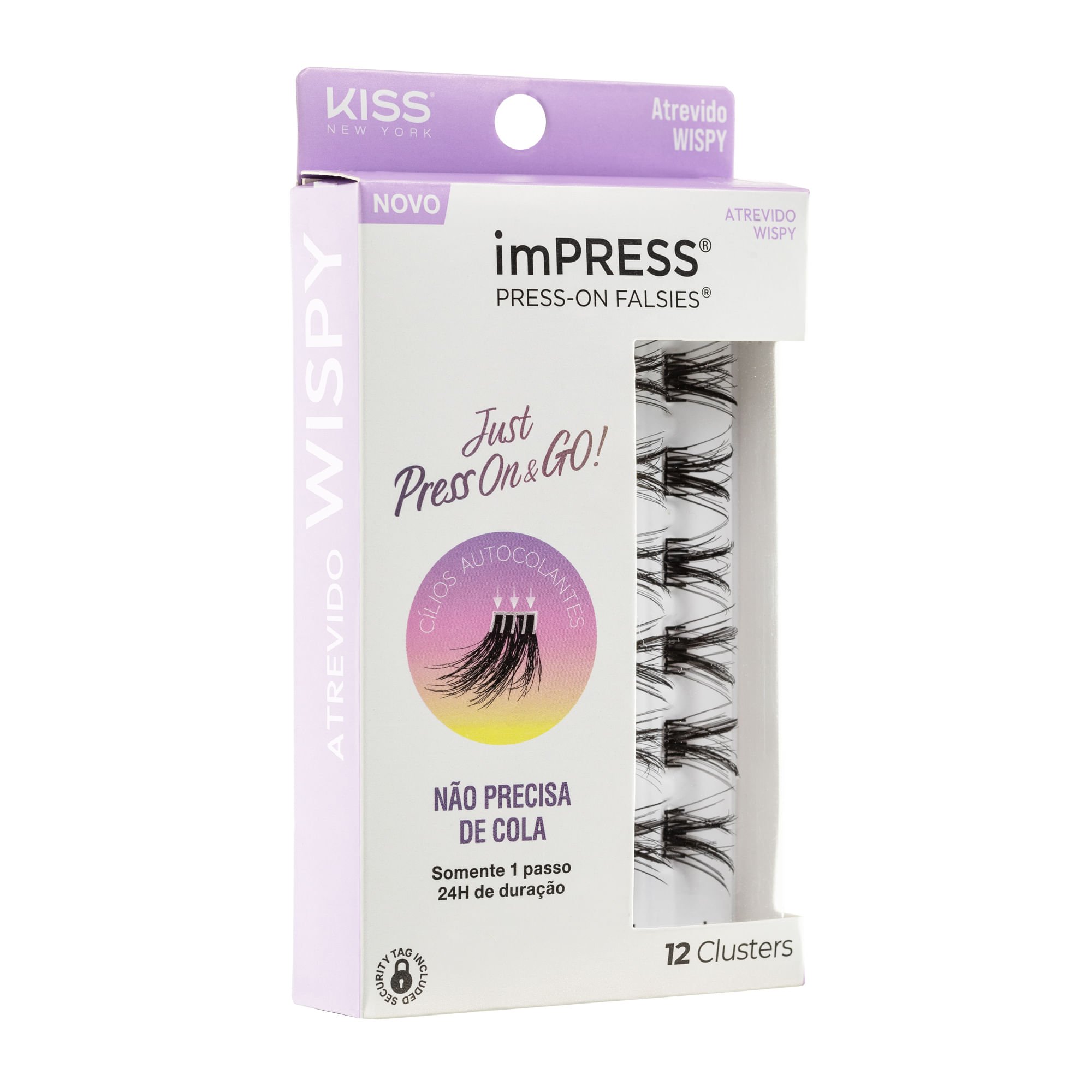 Cílios Postiços imPRESS Mini REFIL Atrevido Wispy - Kiss New York Preto 2