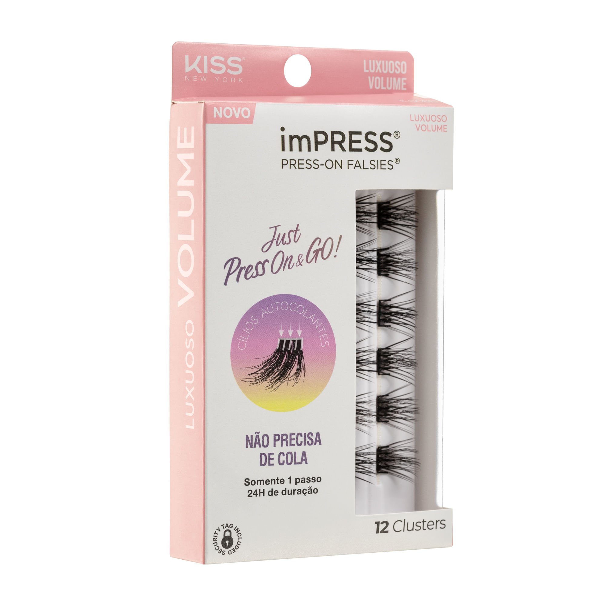 Cílios Postiços imPRESS Mini REFIL Luxuoso Volume - Kiss New York Preto 2