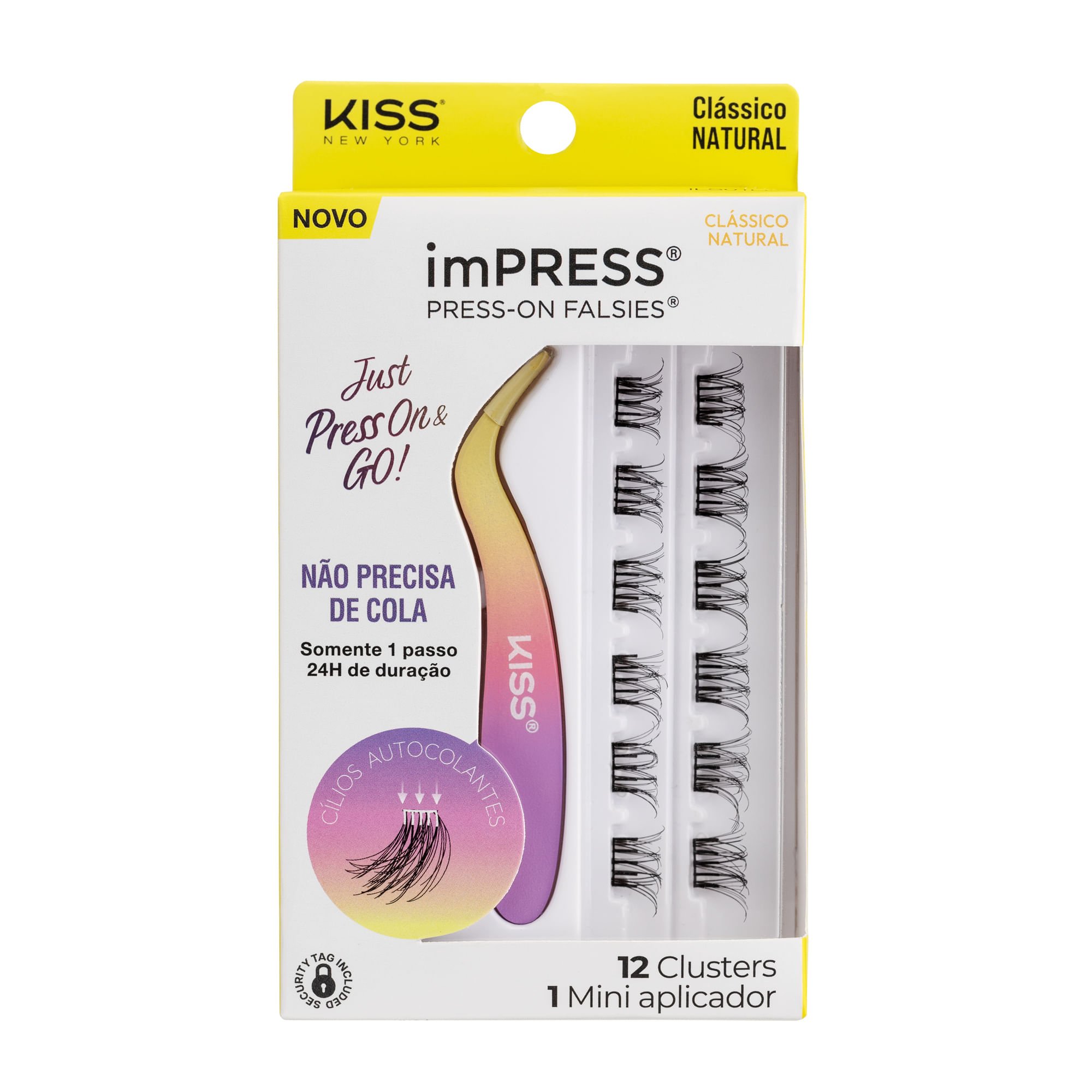 Cílios Postiços imPRESS Mini KIT Clássico Natural - Kiss New York
