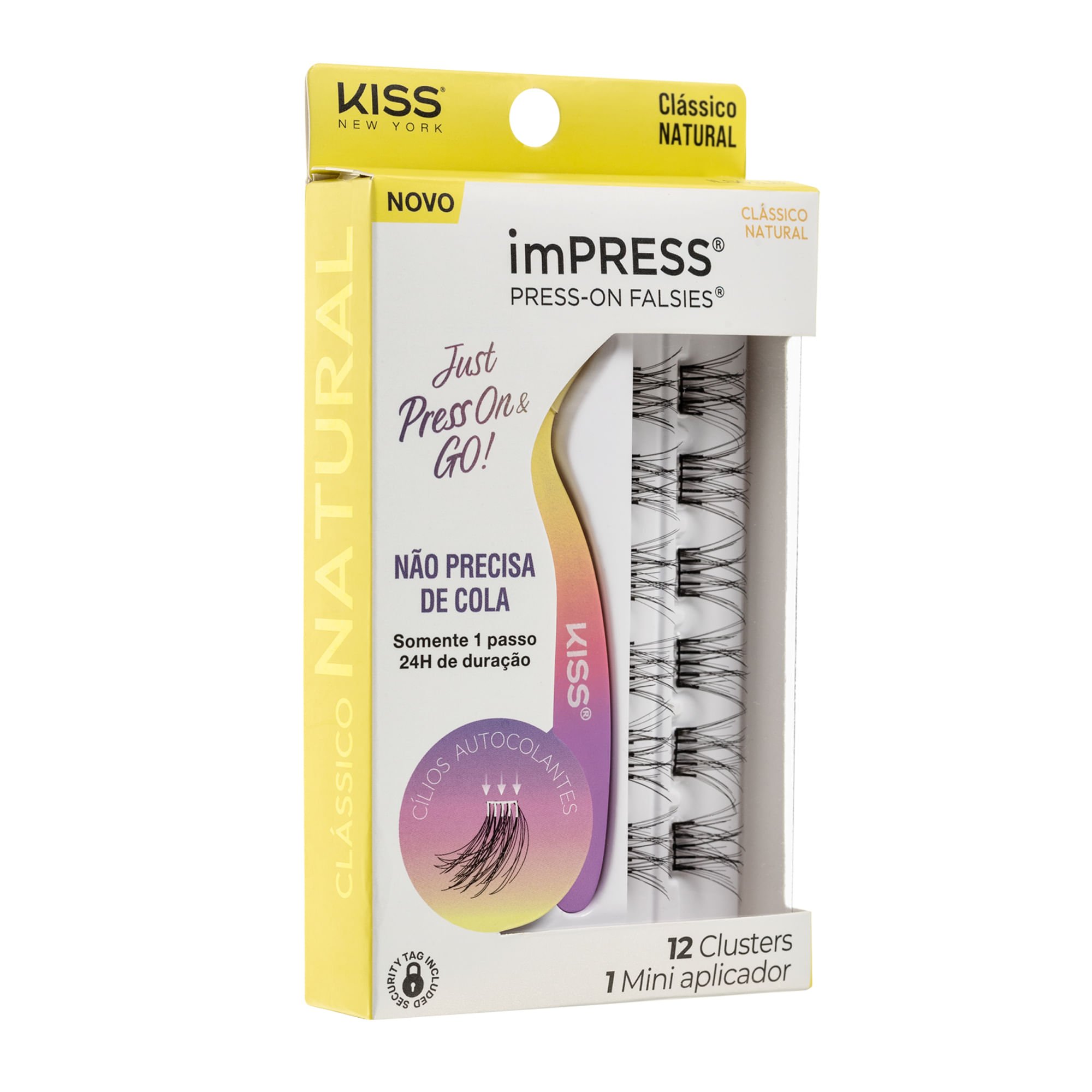 Cílios Postiços imPRESS Mini KIT Clássico Natural - Kiss New York Preto 2