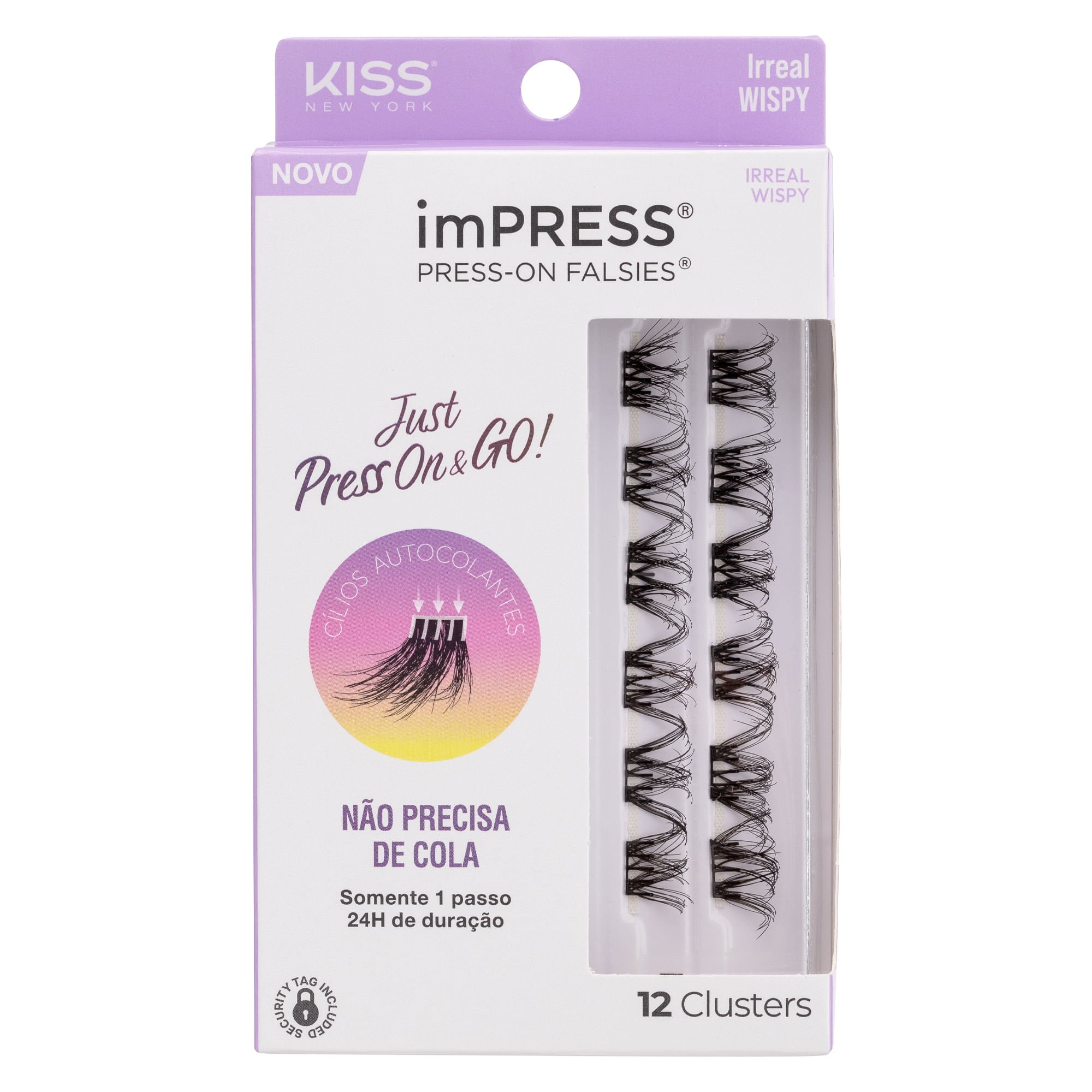 Cílios Postiços imPRESS Mini REFIL Irreal Wispy - Kiss New York Preto 1