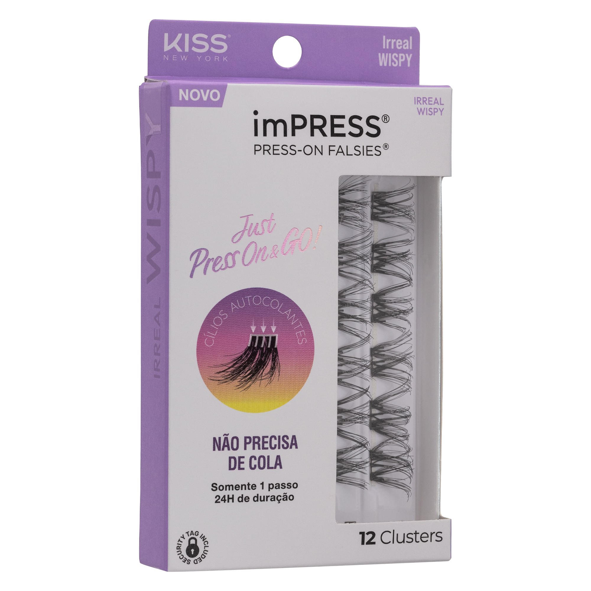 Cílios Postiços imPRESS Mini REFIL Irreal Wispy - Kiss New York Preto 2