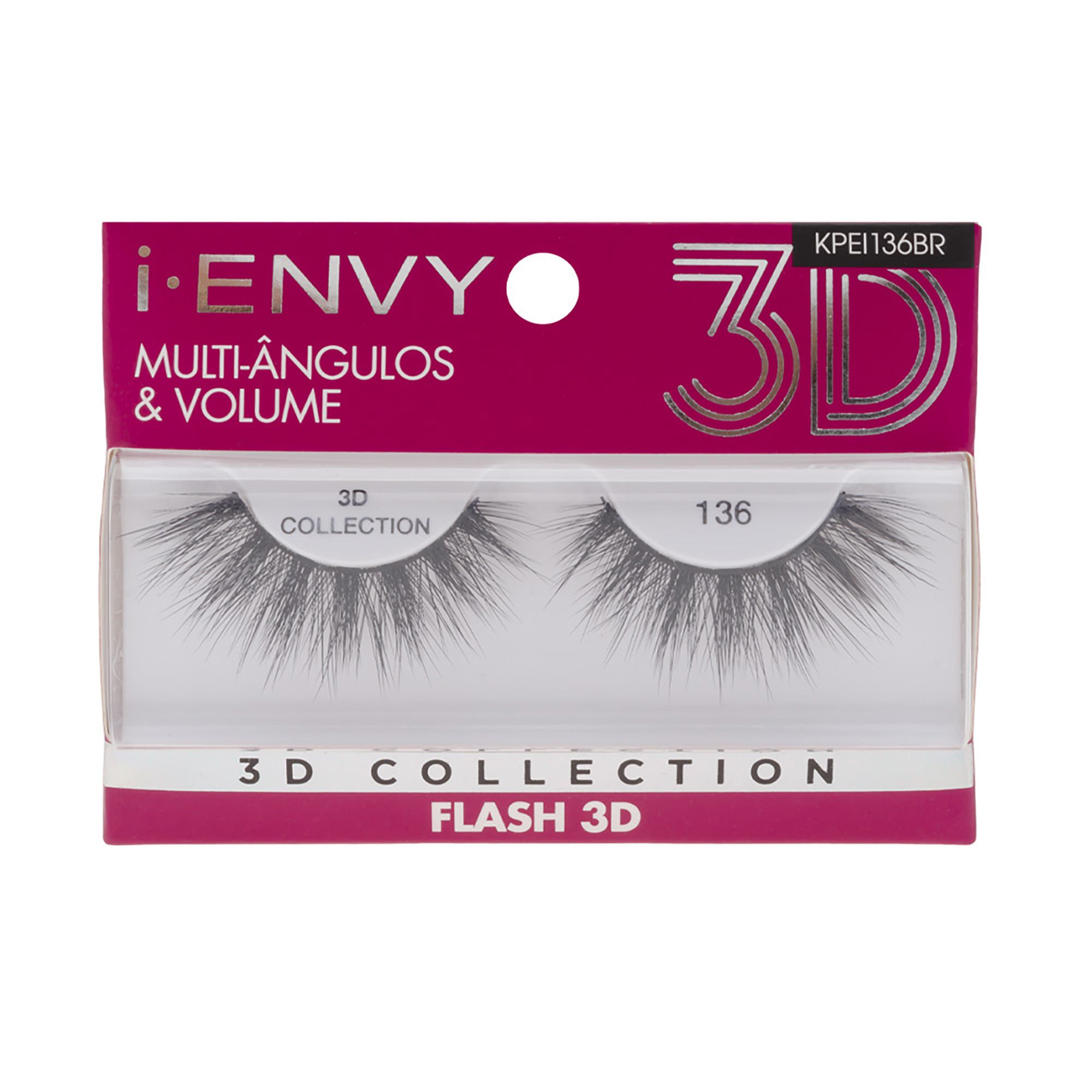 Cílios Postiços 3D Collection i-Envy Flash 136 - Kiss New York
