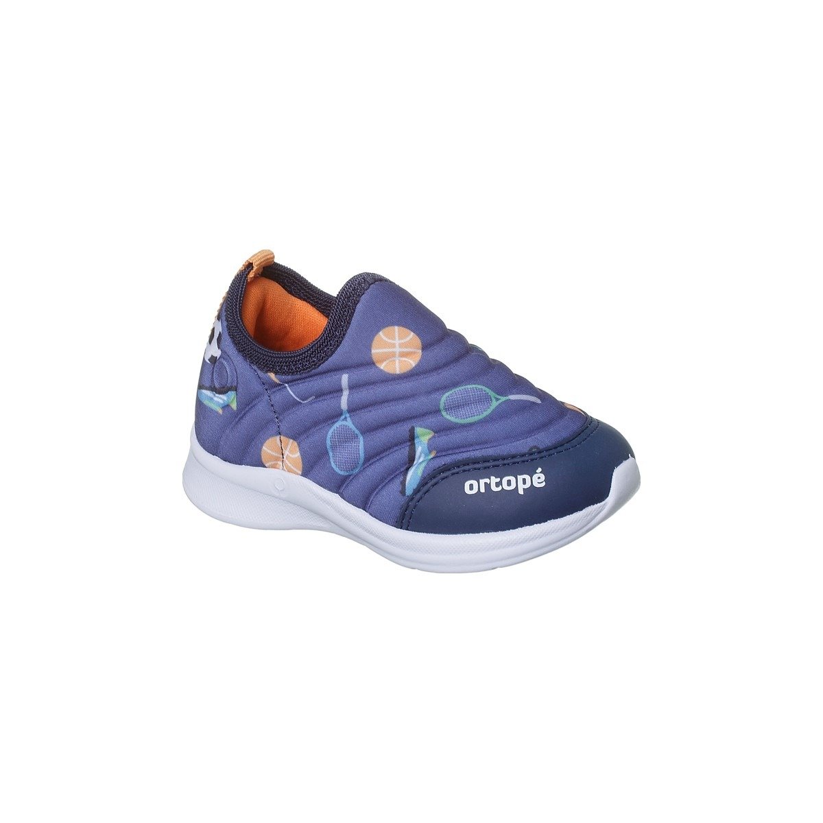 Tênis Infantil Masculino Ortopé Happy Comfort Esporte Calce Fácil Marinho Azul 1