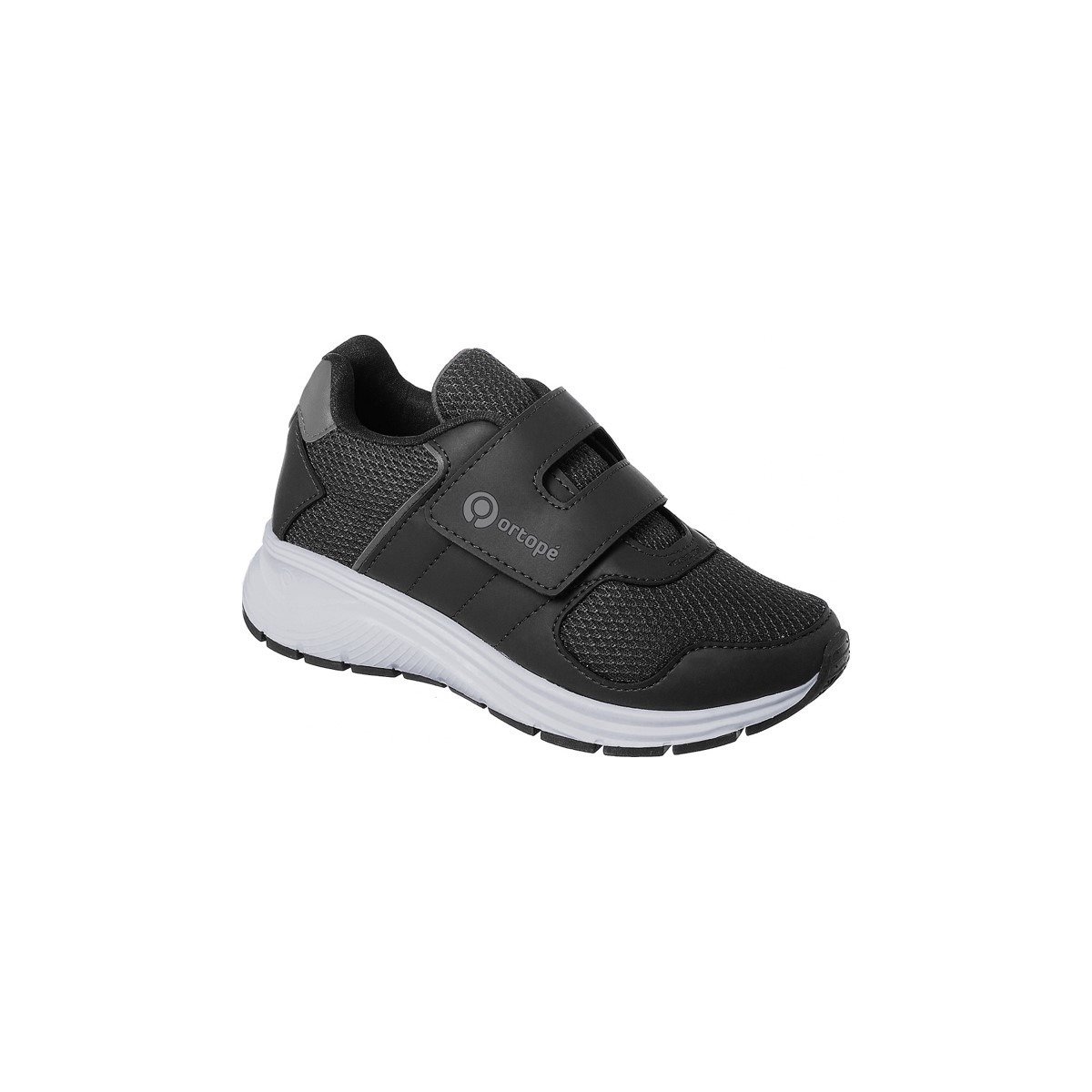 Tênis Infantil Masculino Ortopé Flex Run Fecho Duplo Preto Grafite Preto/Grafite 1