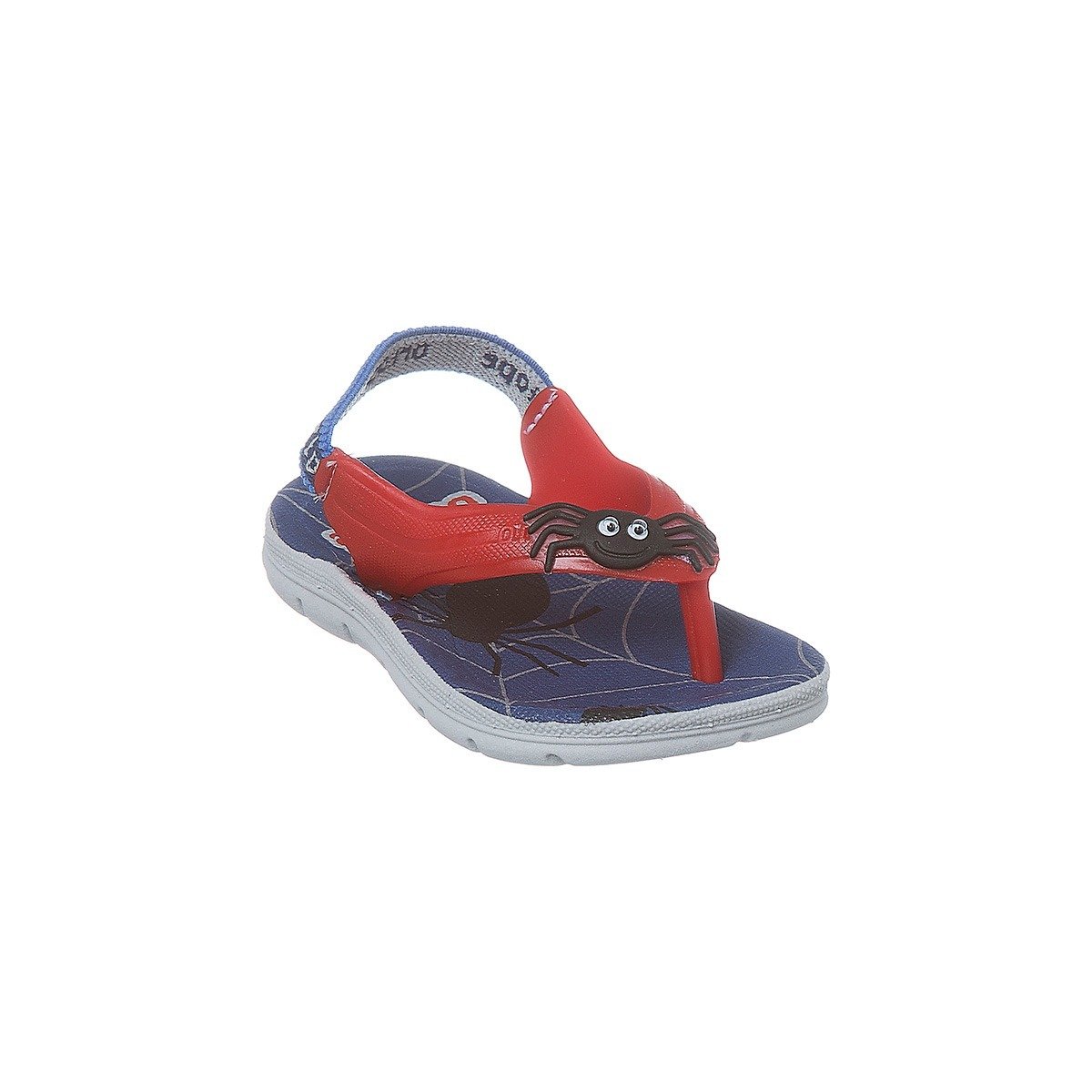 Chinelo Infantil Masculino Ortopé Acqua Aranha Vermelho e Azul Marinho Azul 1