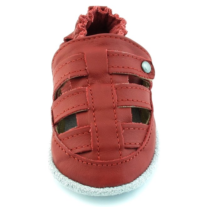 Sapatinho Babo Uabu Franciscana Bebê Vermelho Vermelho 4