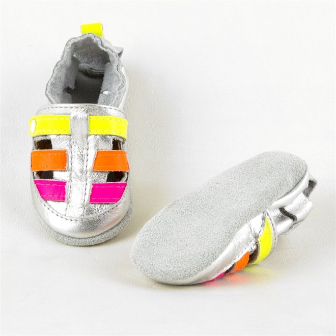 Sapatinho Babo Uabu Franciscana Bebê Prata Prata 2