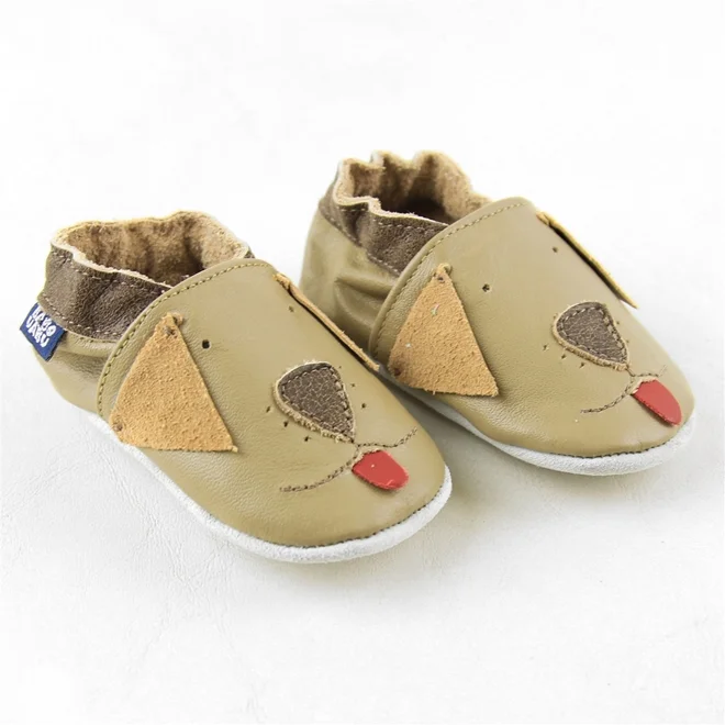 SapatInho Babo Uabu Bebê Cara de Cão Bege 5