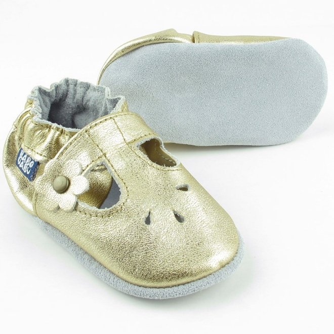 Sapatilha Bebê Boneca Dourada Babo Uabu Dourado 2