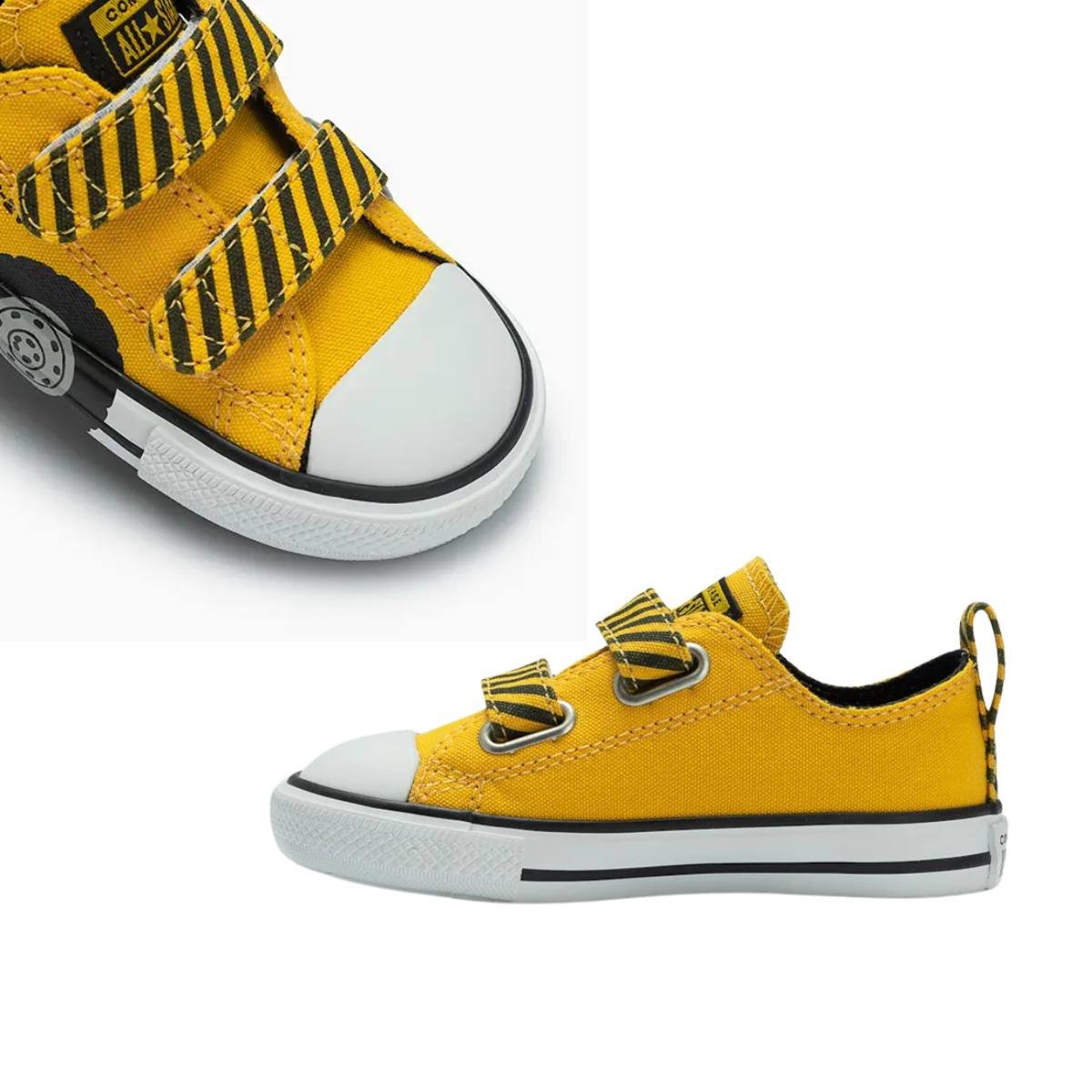 Tênis All Star Infantil Velcro Amarelo Converse Amarelo 3