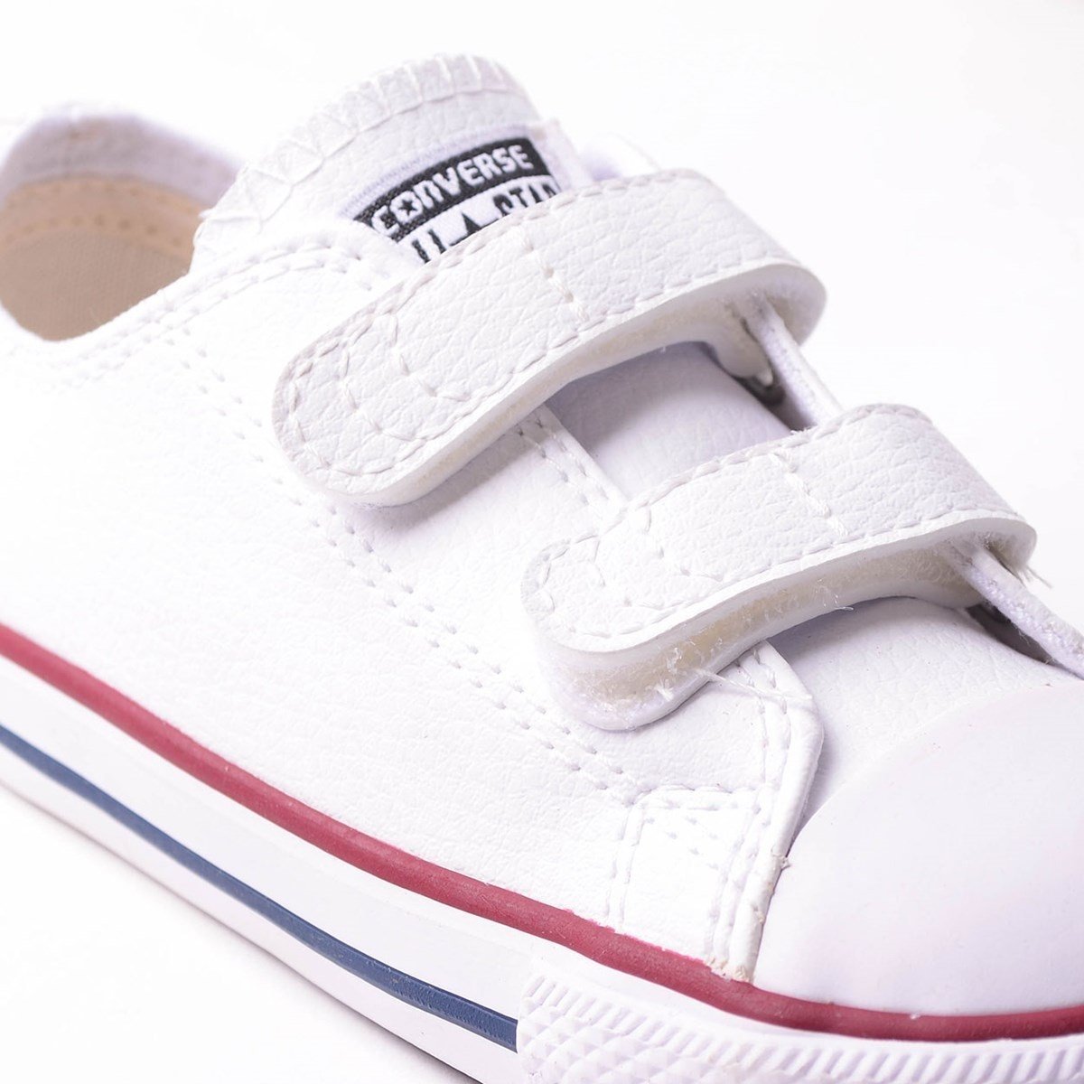 Tênis All Star Infantil Couro e Velcro Branco Converse Branco