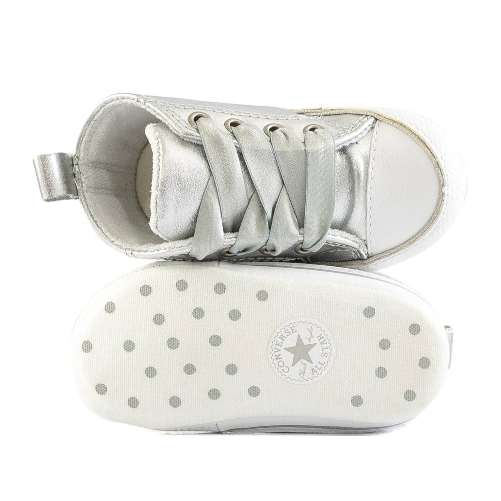 Tênis Meu Primeiro All Star Prateado Converse Prata