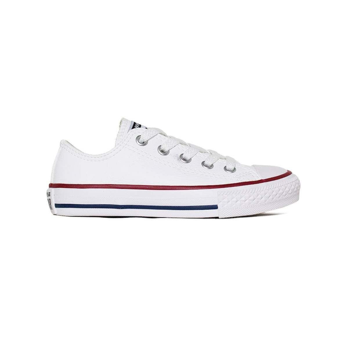 Tênis All Star Infantil Branco Couro Converse (26-33)