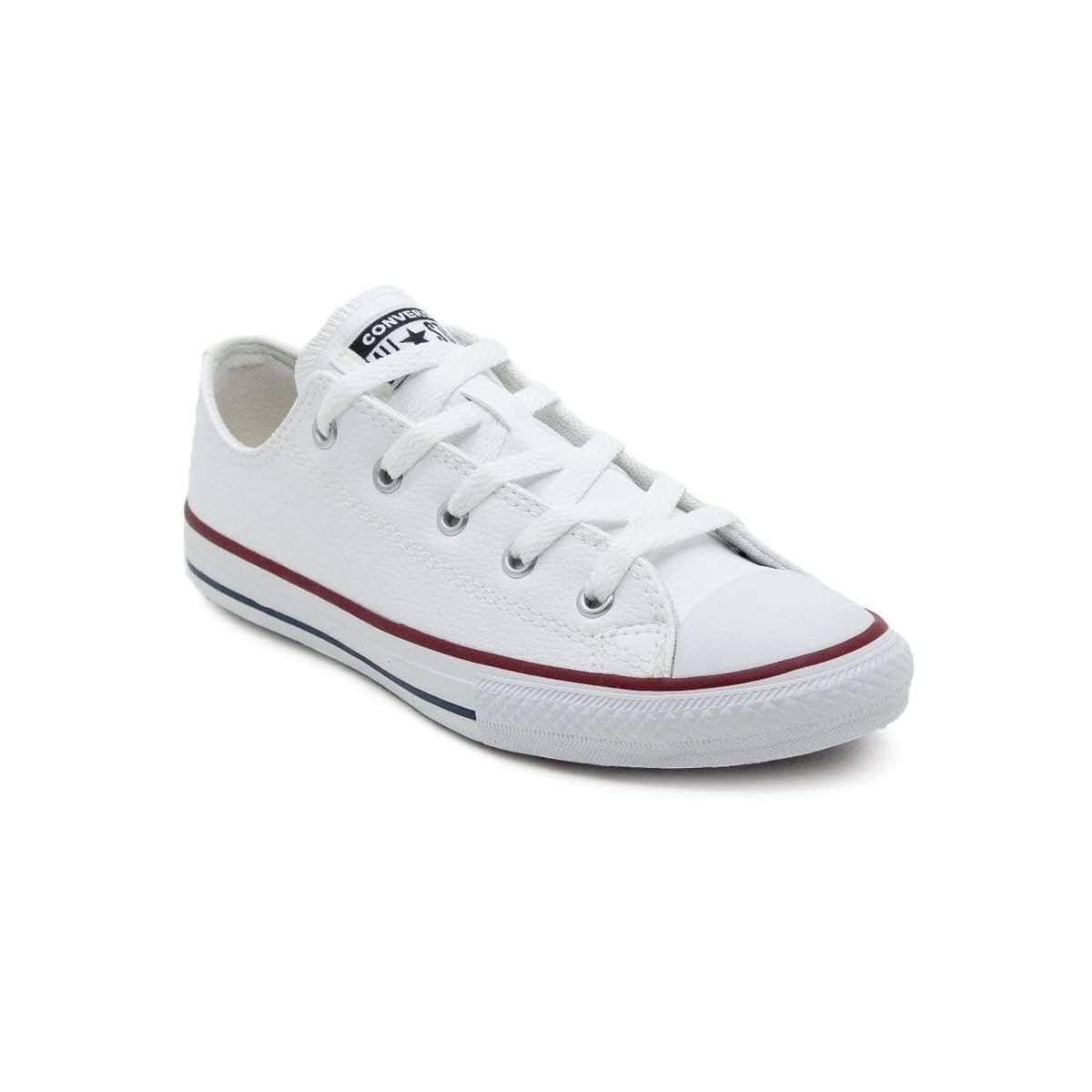 Tênis All Star Infantil Branco Couro Converse (26-33) Branco
