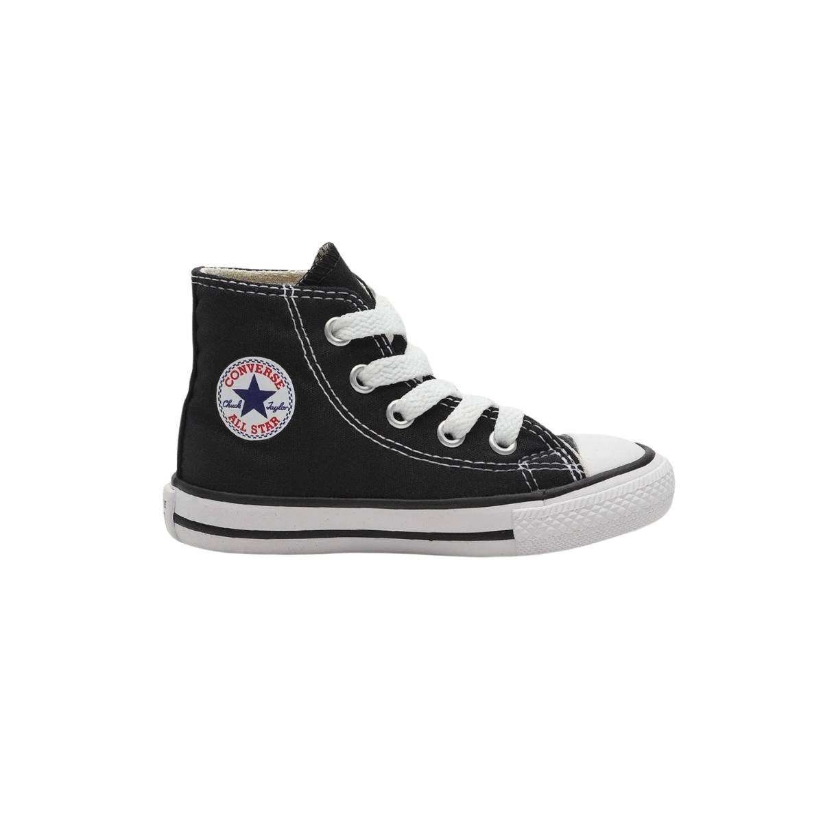Tênis All Star Infantil Cano Alto Preto listra Preta Converse (18-25)