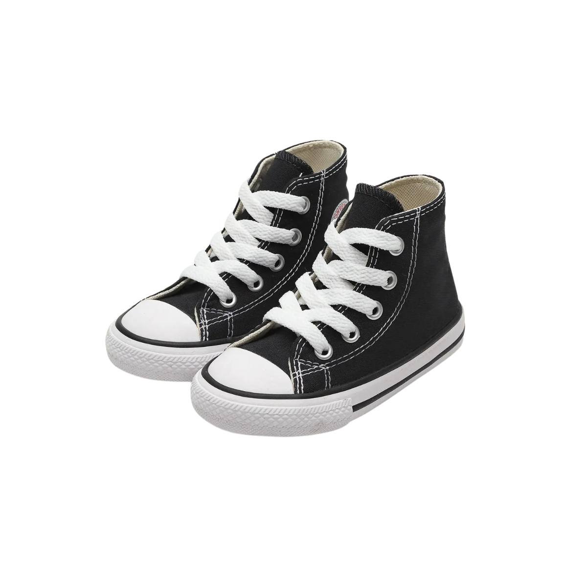 Tênis All Star Infantil Cano Alto Preto listra Preta Converse (18-25) Preto 4