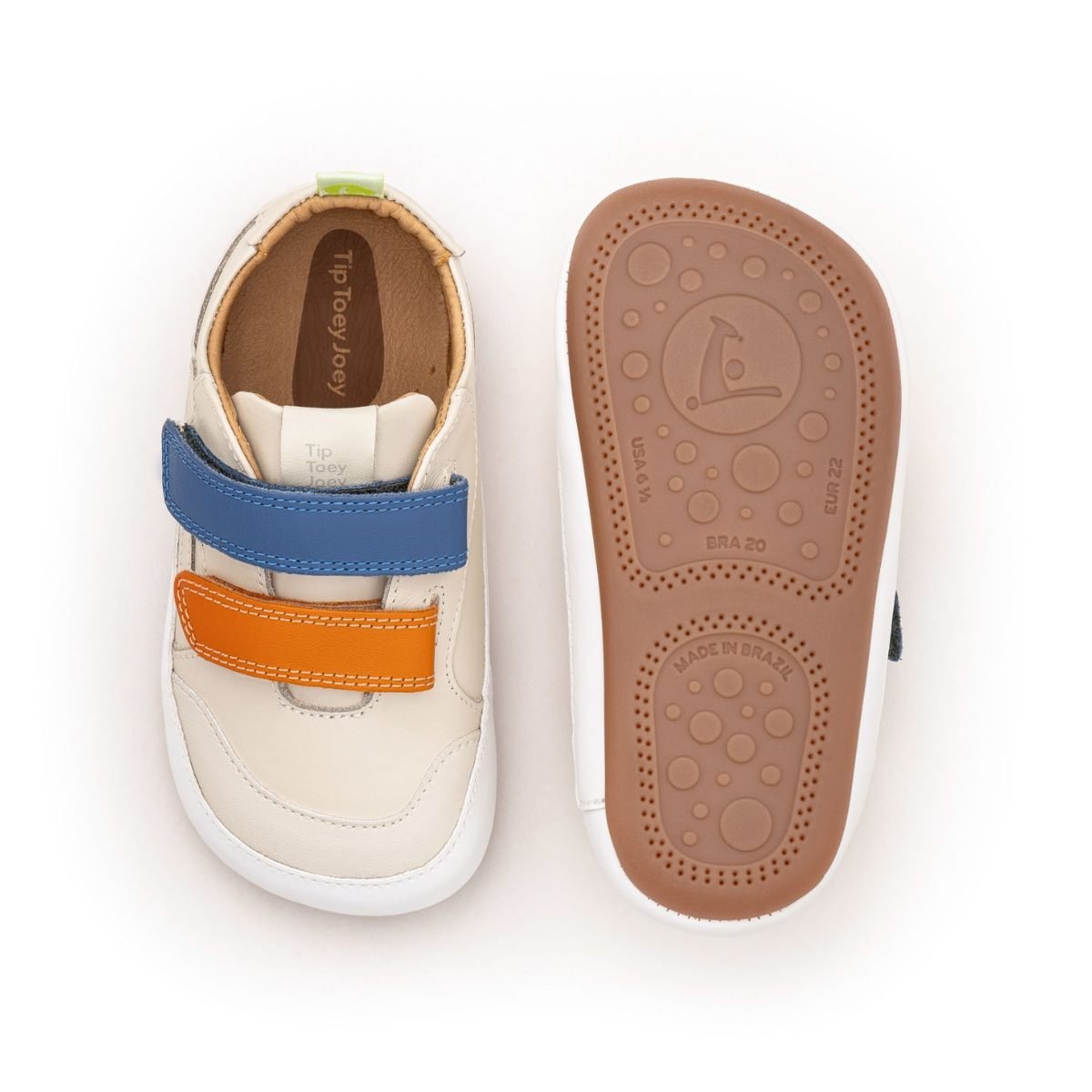Tênis Menino Tip Toey Joey Landy Azul e Laranja Bege 6