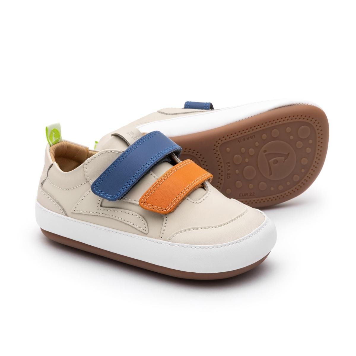 Tênis Menino Tip Toey Joey Landy Azul e Laranja Bege 2