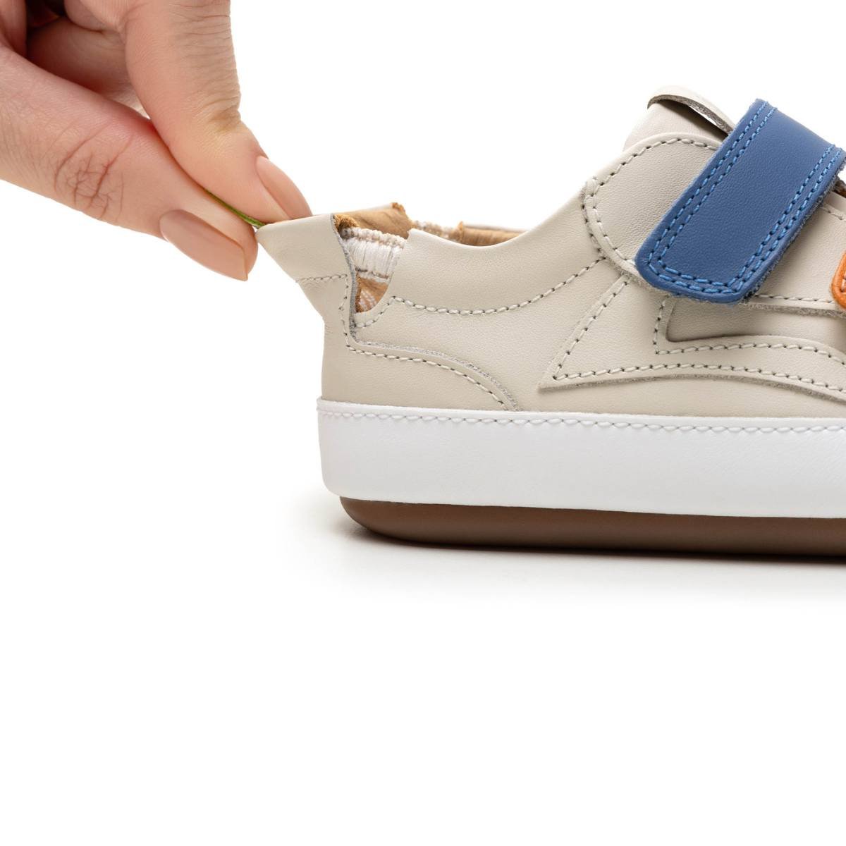 Tênis Menino Tip Toey Joey Landy Azul e Laranja Bege 4