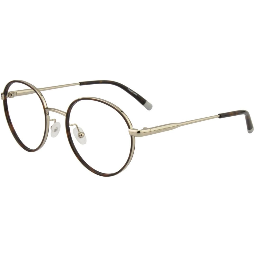 Óculos de grau CALVIN KLEIN ref 5449 metal fechado redondo Dourado 2