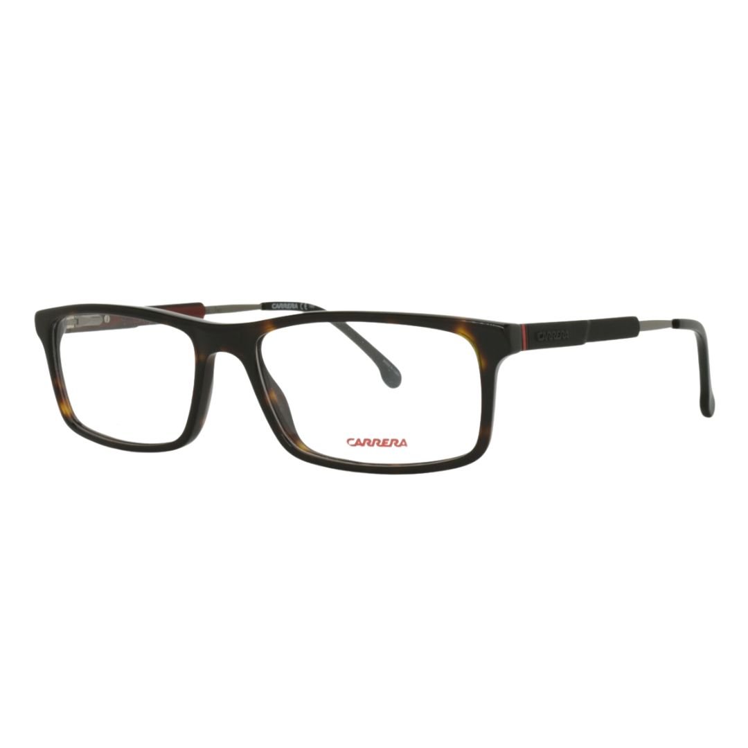 Óculos de grau Carrera ref 8837 086 acetato fechado com metal retangular Marrom 2