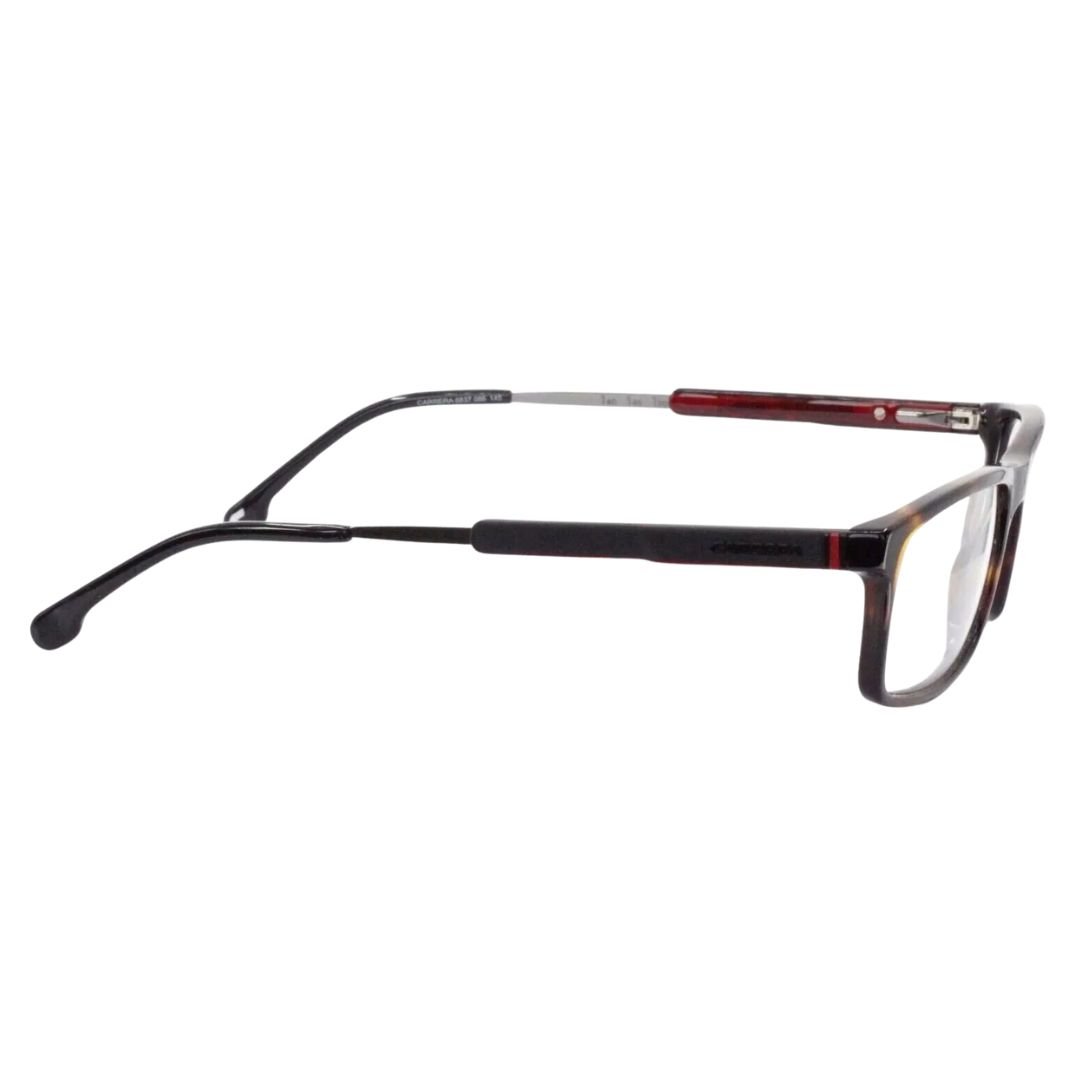 Óculos de grau Carrera ref 8837 086 acetato fechado com metal retangular Marrom 3