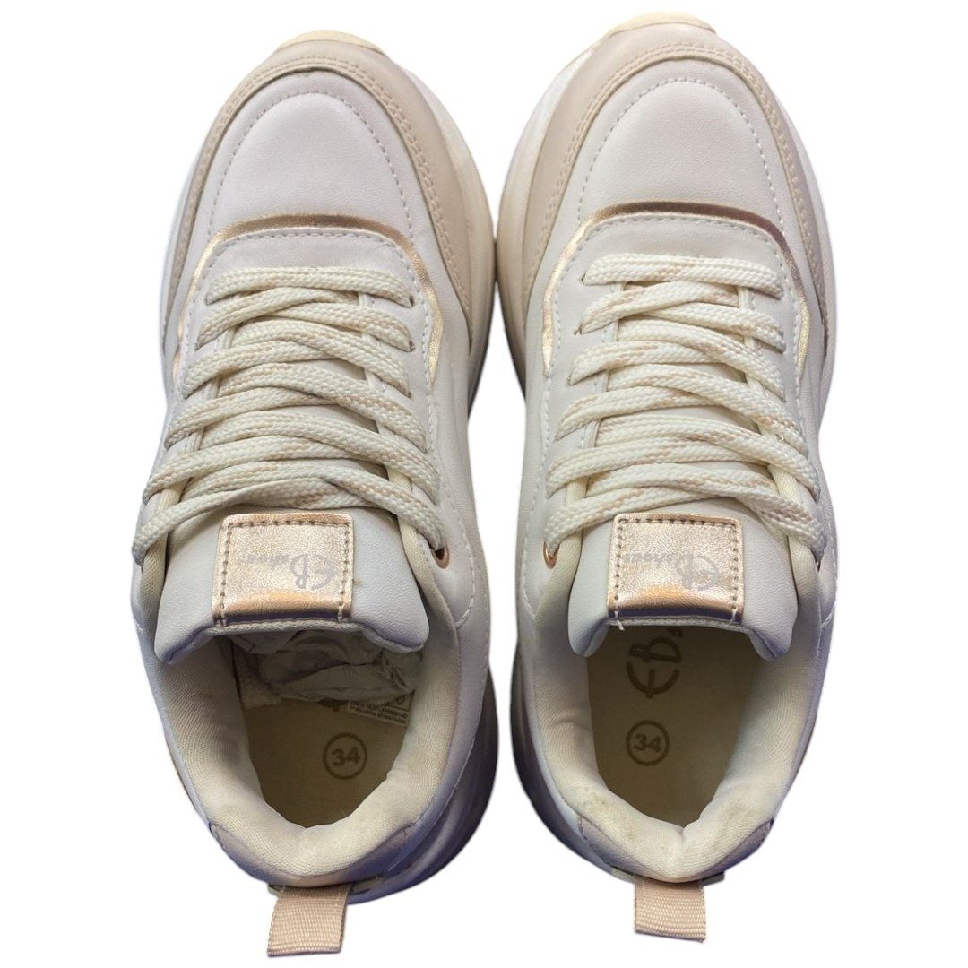 Tênis Casual Feminino Flat Peluche Off White