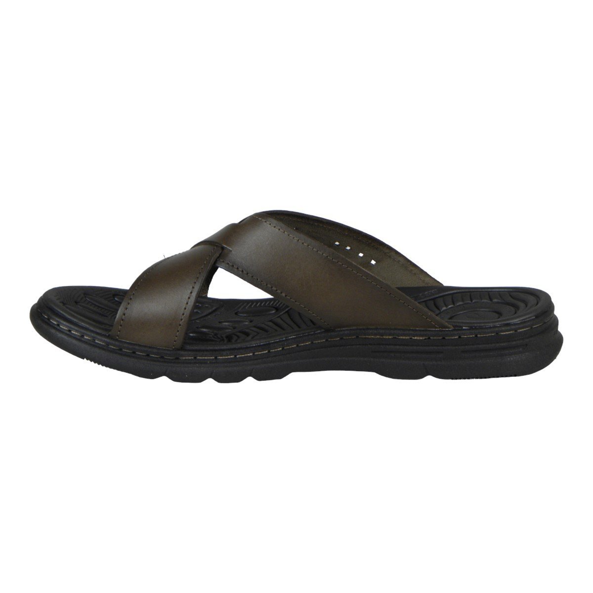 Sandália Slide Masculina Pegada Conforto Marrom 3