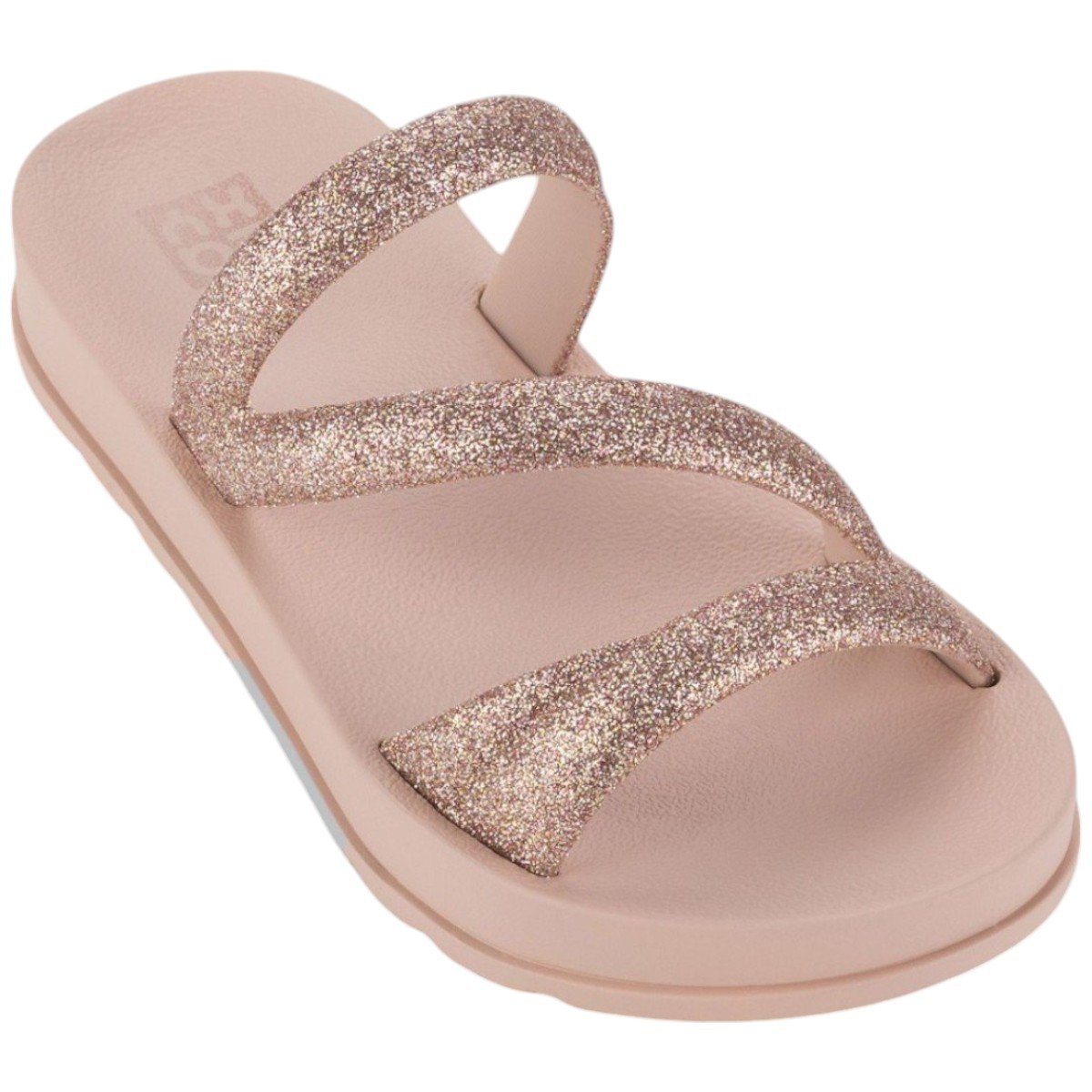 Sandália Infantil Menina Zaxy Glitter Nude 2