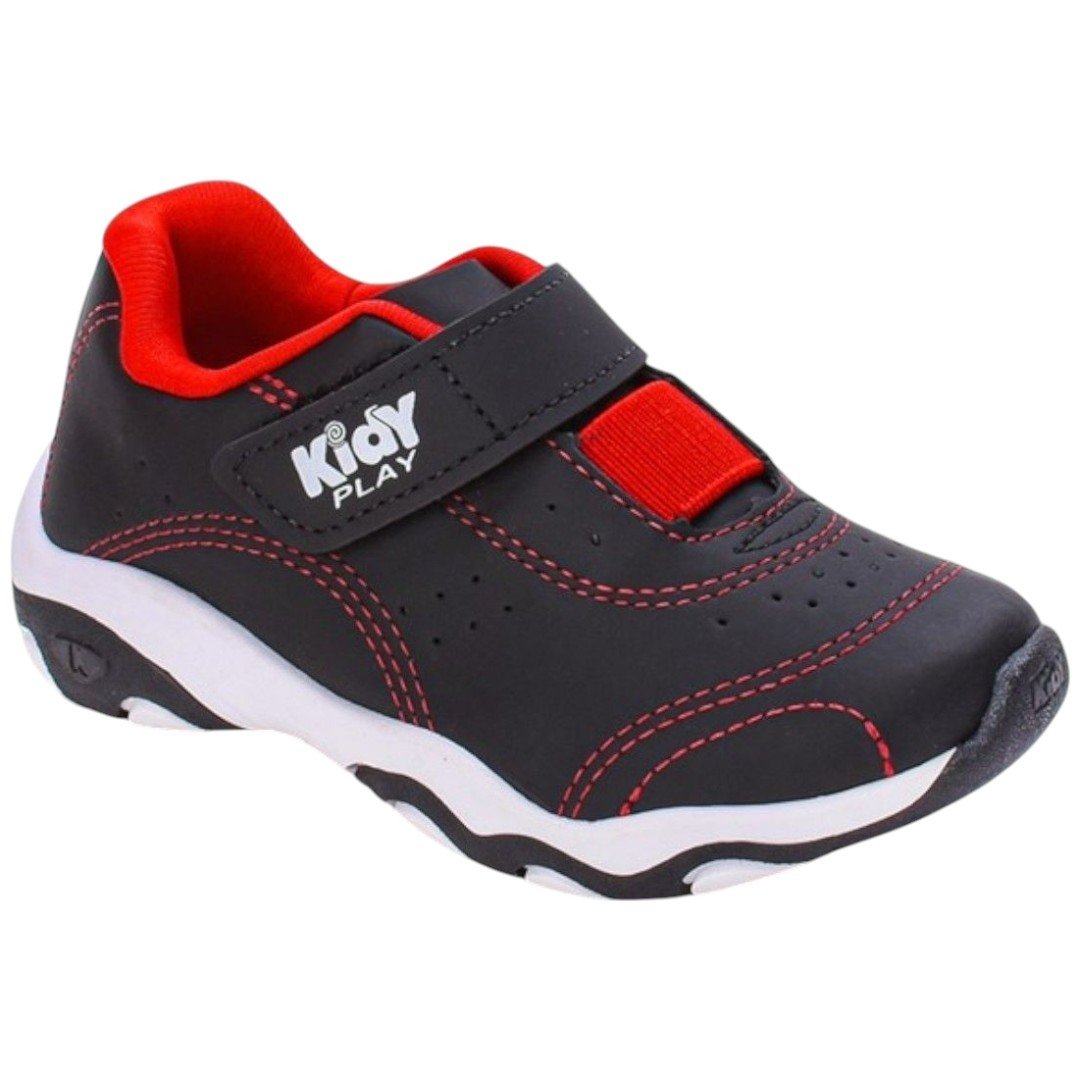 Tênis Infantil Menino Kidy Play Com Brinquedo Preto/Vermelho 3