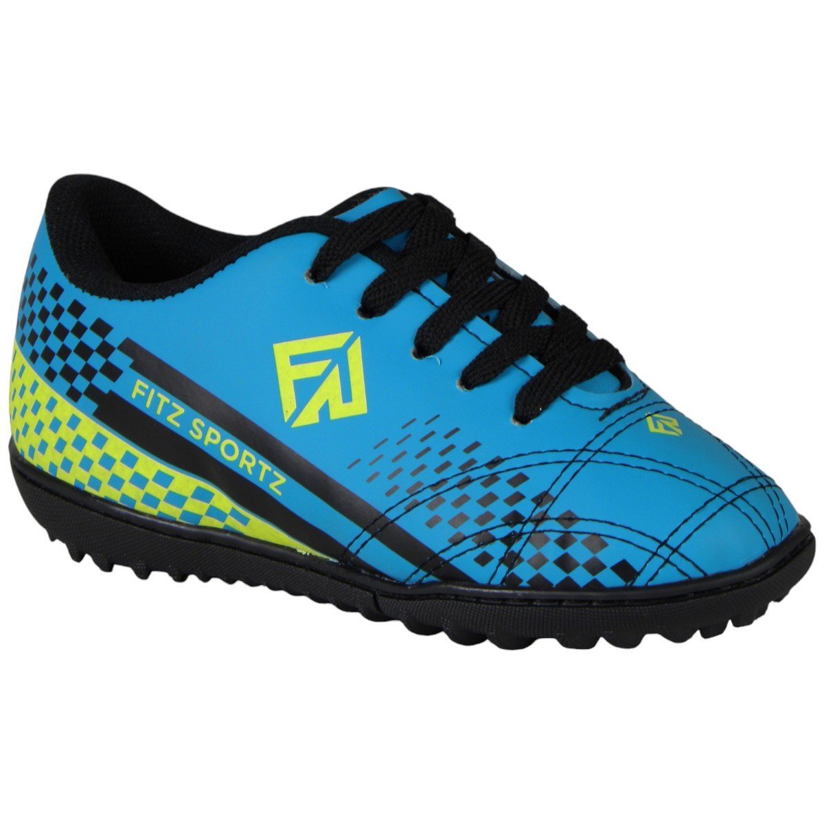 Chuteira Society Infantil Grama Sintética Durável Fitz Turquesa 2