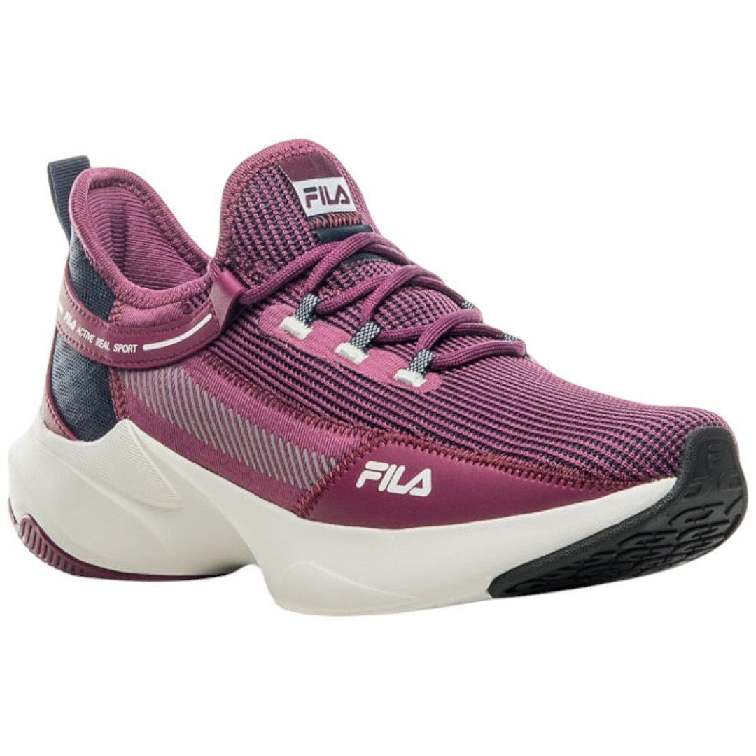 Tênis Esportivo Feminino Fila Vega Bordo/Marinho/Branco 2